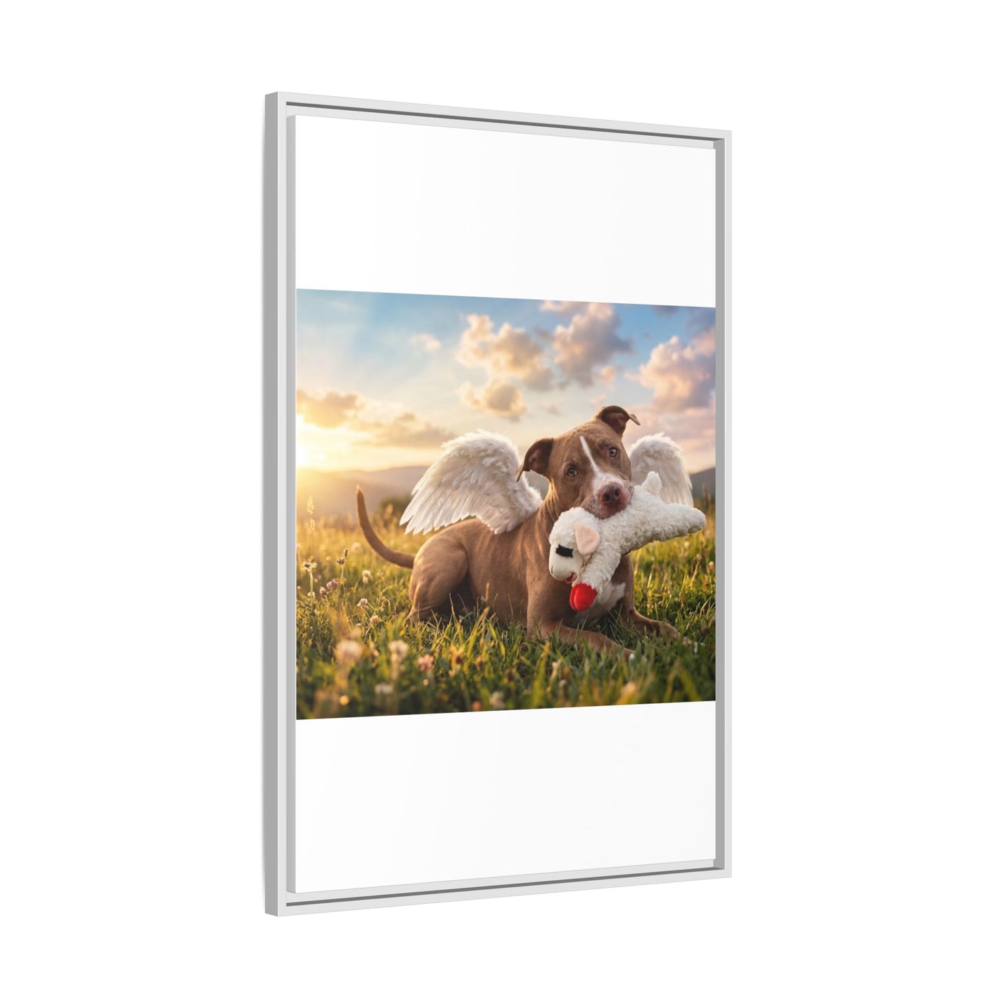Memorial Pet Photo Canvas — Custom Framed Dog Tribute