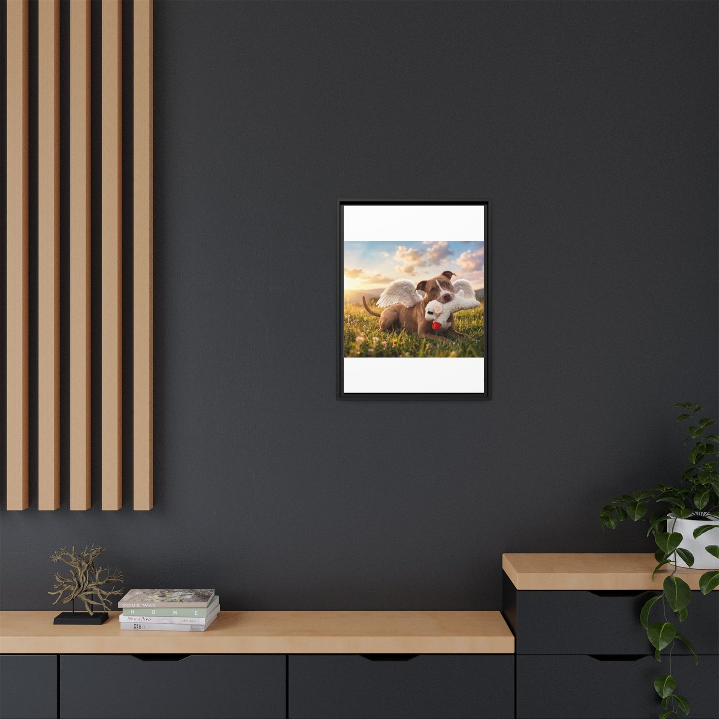 Memorial Pet Photo Canvas — Custom Framed Dog Tribute