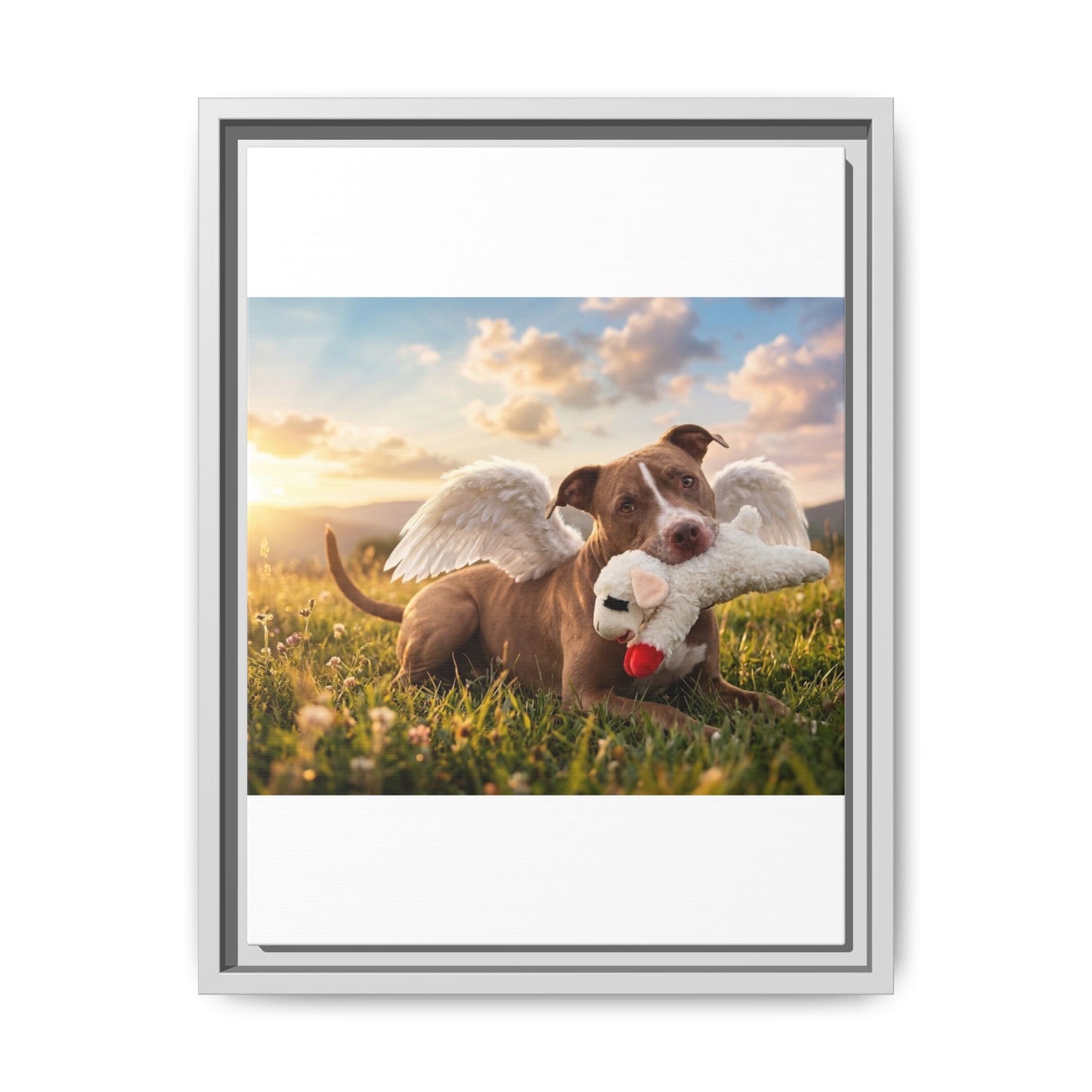 Memorial Pet Photo Canvas — Custom Framed Dog Tribute