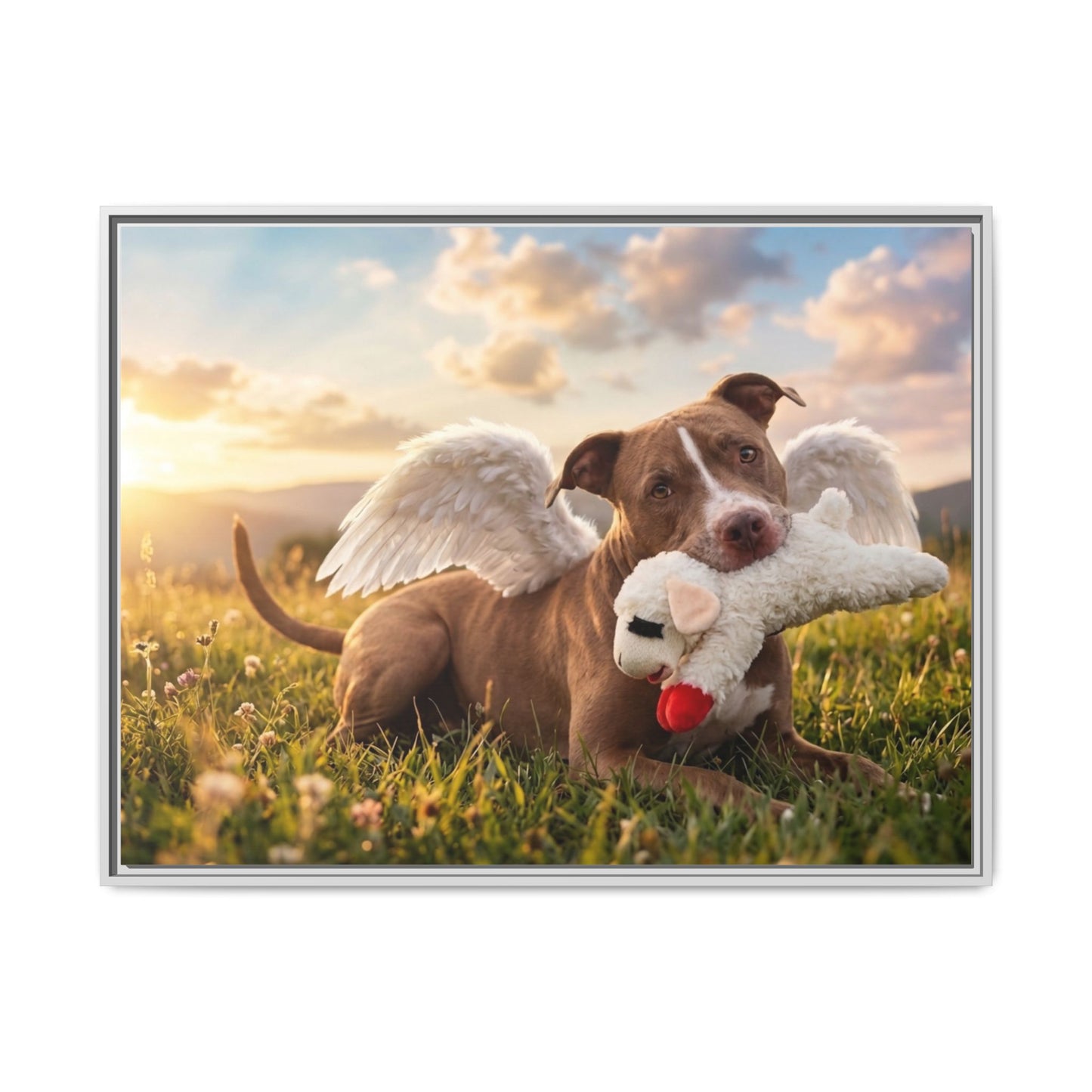 Memorial Pet Photo Canvas — Custom Framed Dog Tribute
