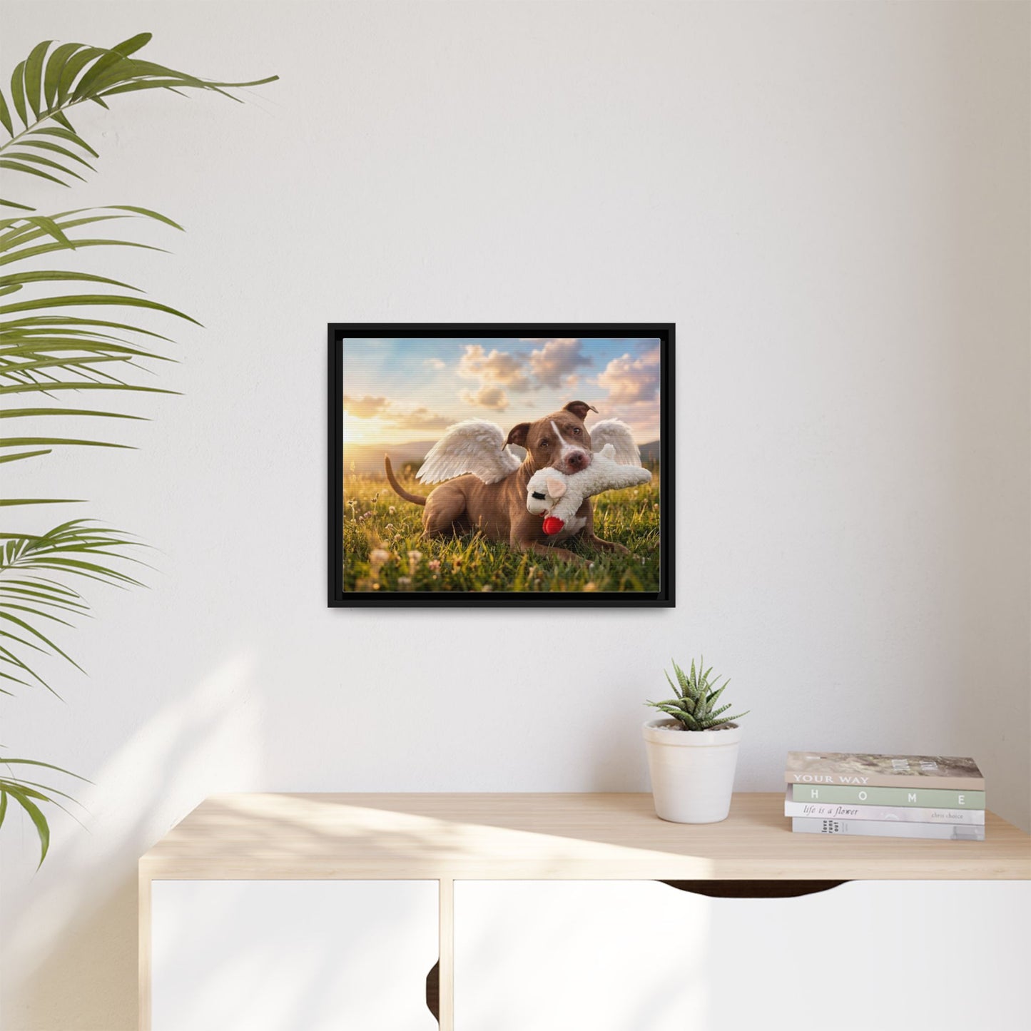 Memorial Pet Photo Canvas — Custom Framed Dog Tribute