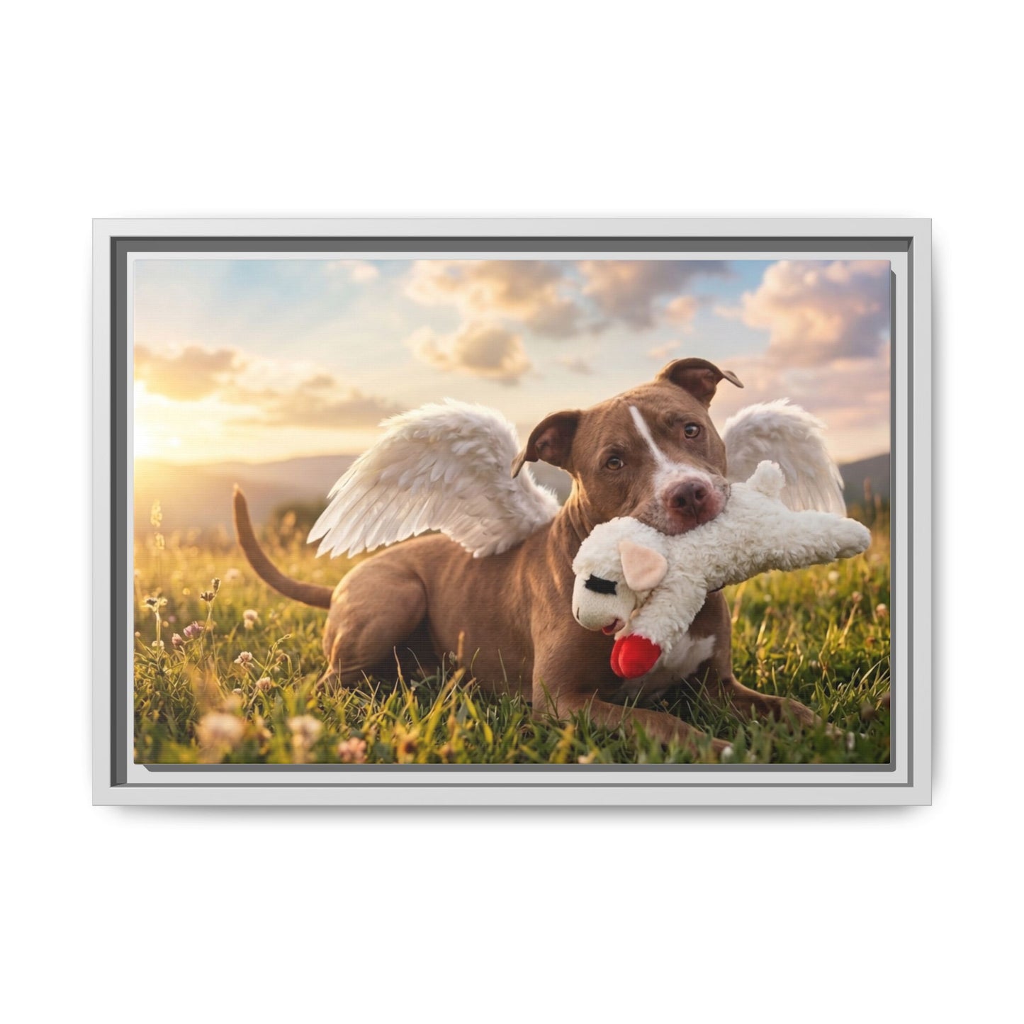 Memorial Pet Photo Canvas — Custom Framed Dog Tribute