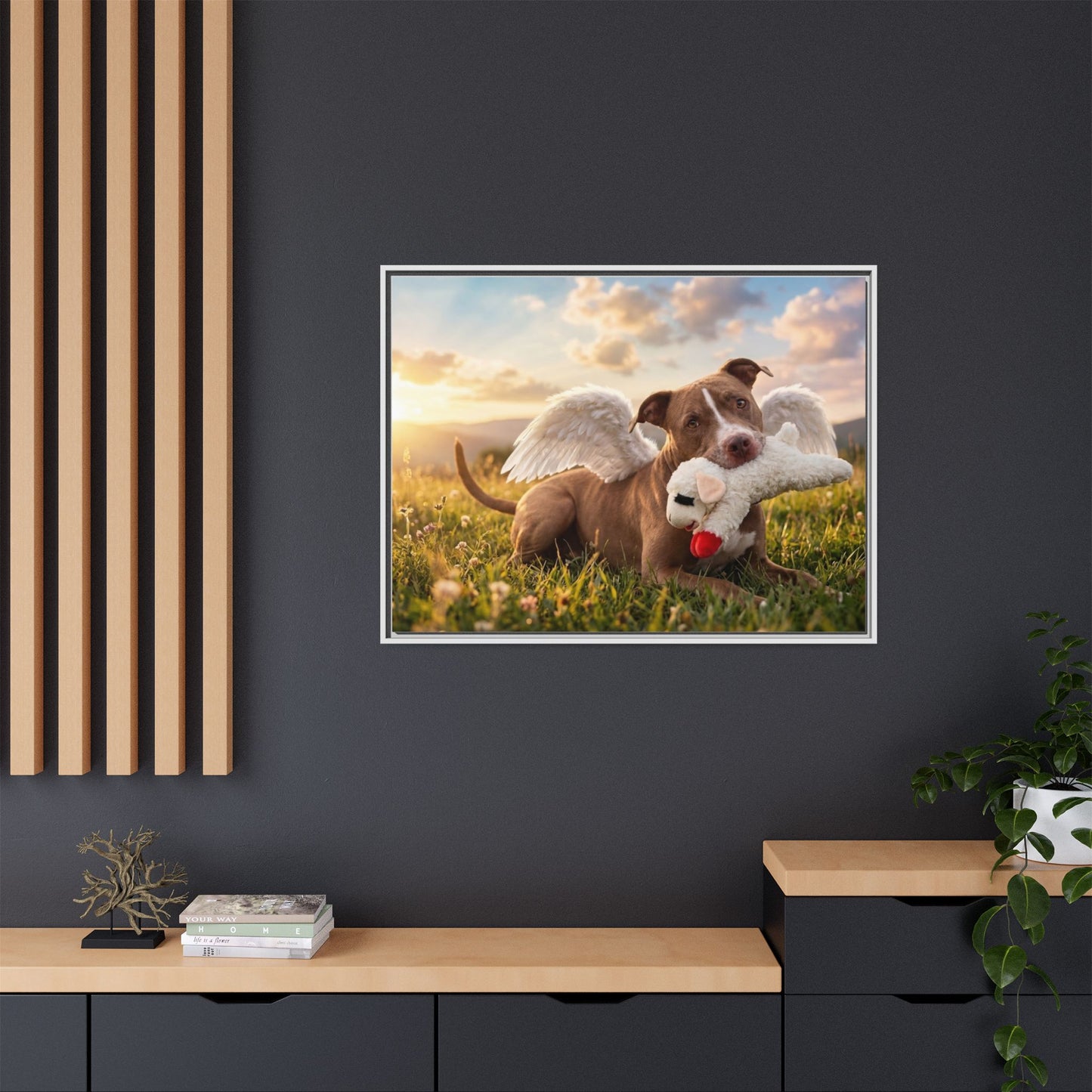 Memorial Pet Photo Canvas — Custom Framed Dog Tribute