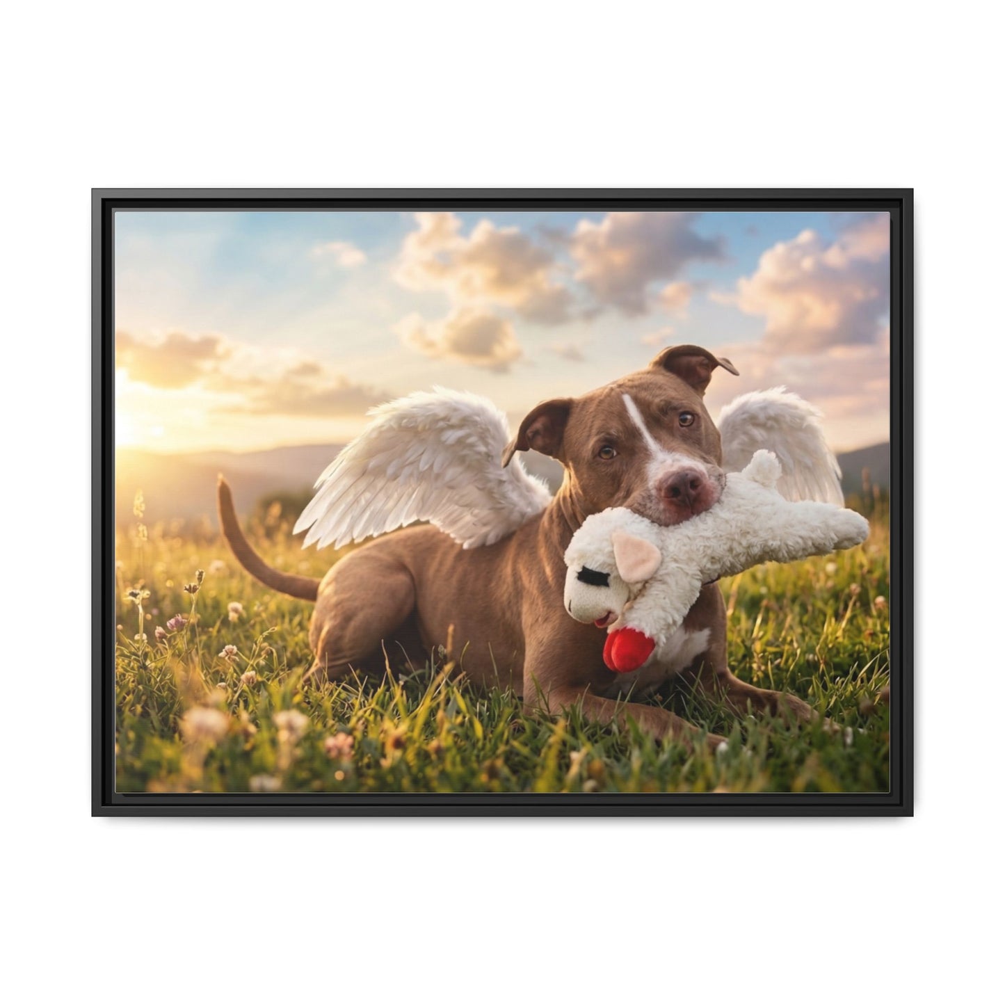 Memorial Pet Photo Canvas — Custom Framed Dog Tribute