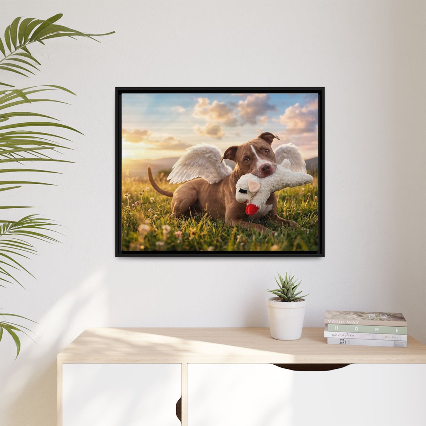 Memorial Pet Photo Canvas — Custom Framed Dog Tribute