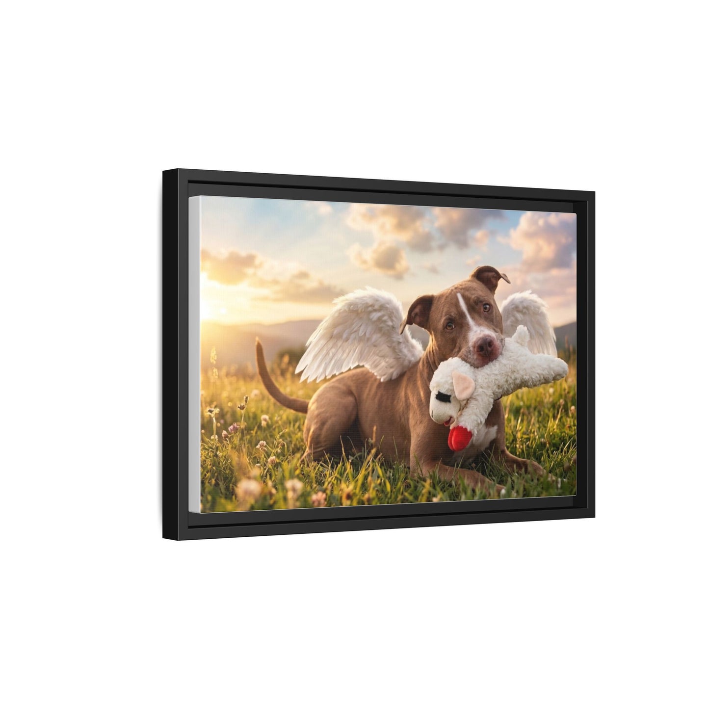 Memorial Pet Photo Canvas — Custom Framed Dog Tribute