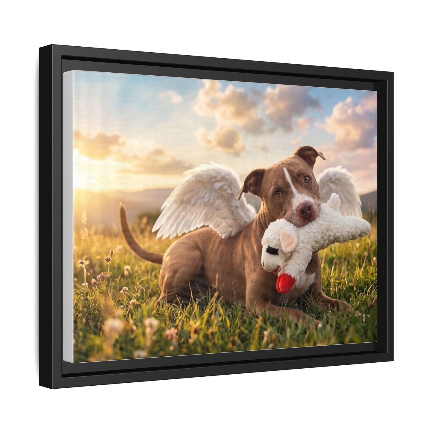 Memorial Pet Photo Canvas — Custom Framed Dog Tribute