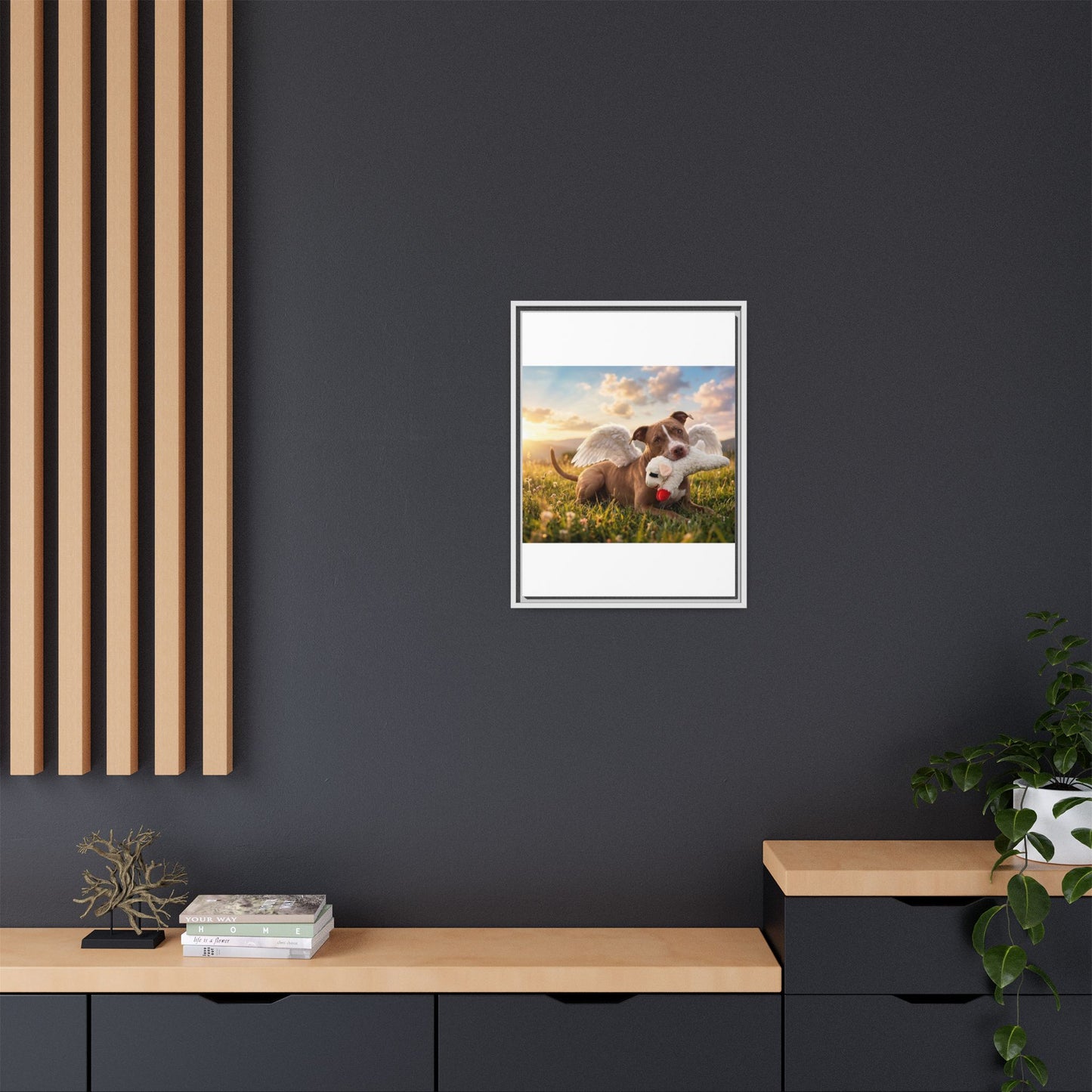 Memorial Pet Photo Canvas — Custom Framed Dog Tribute