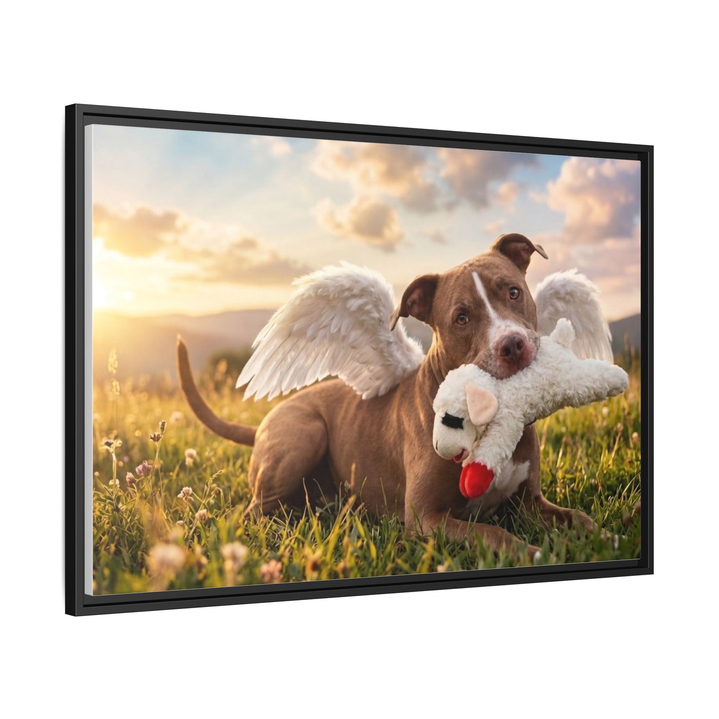 Memorial Pet Photo Canvas — Custom Framed Dog Tribute