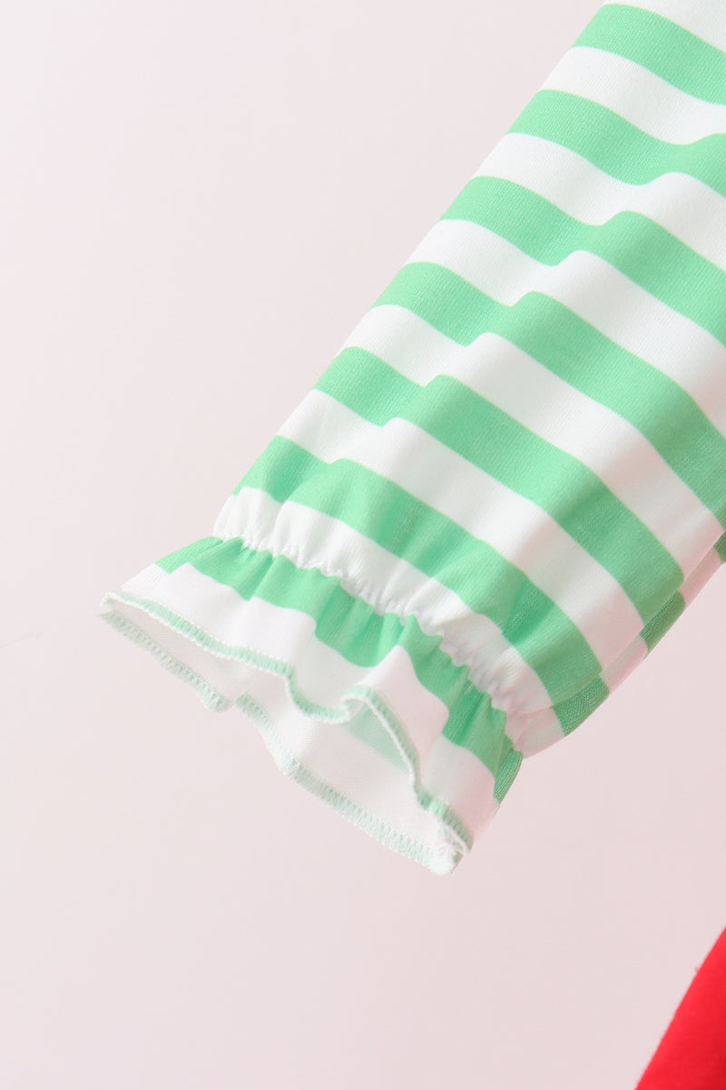 Red Gingerbread Tree Embroidery 2pc Set