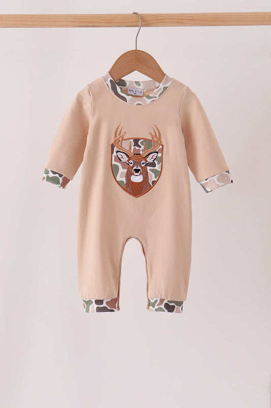 Camo Deer Applique Romper