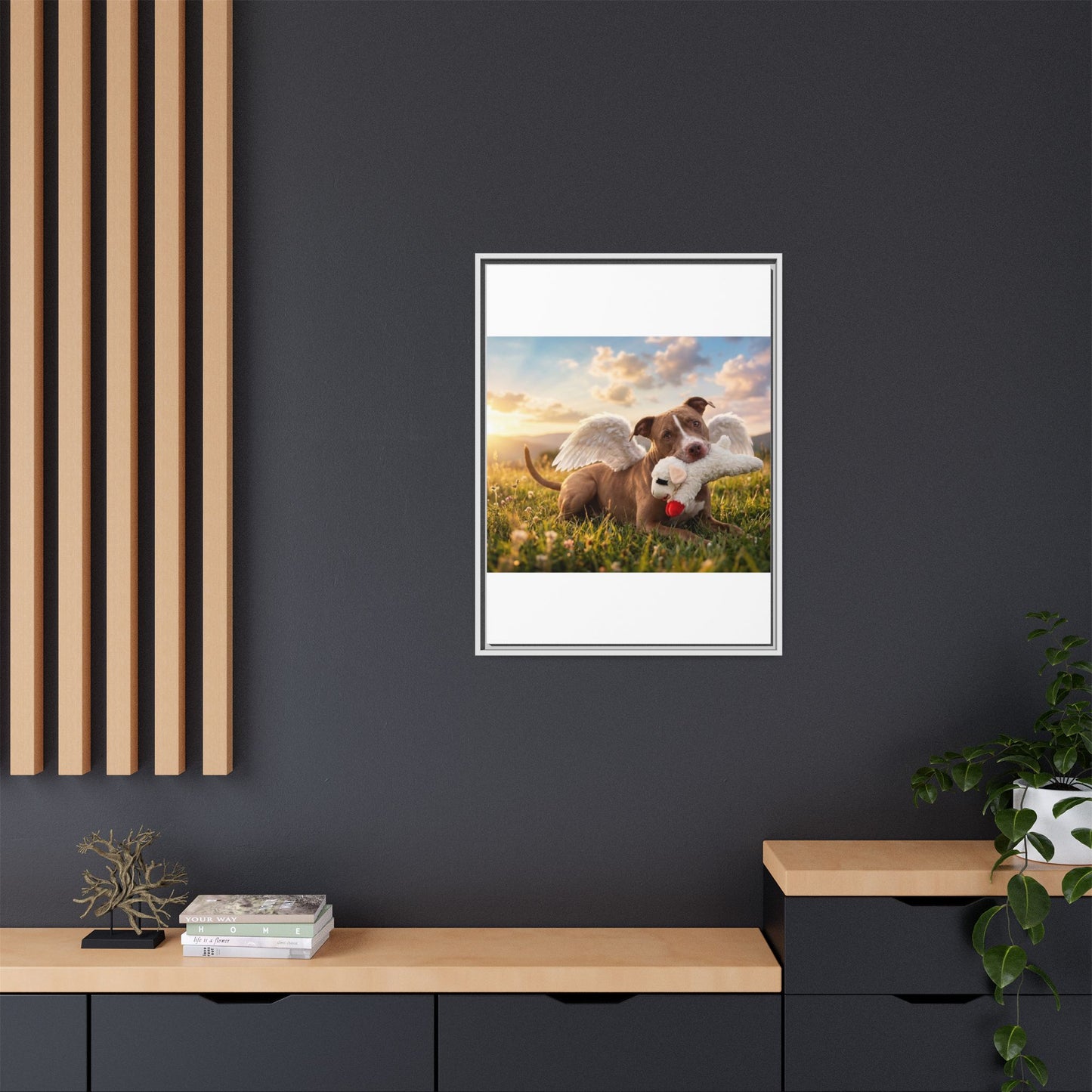 Memorial Pet Photo Canvas — Custom Framed Dog Tribute