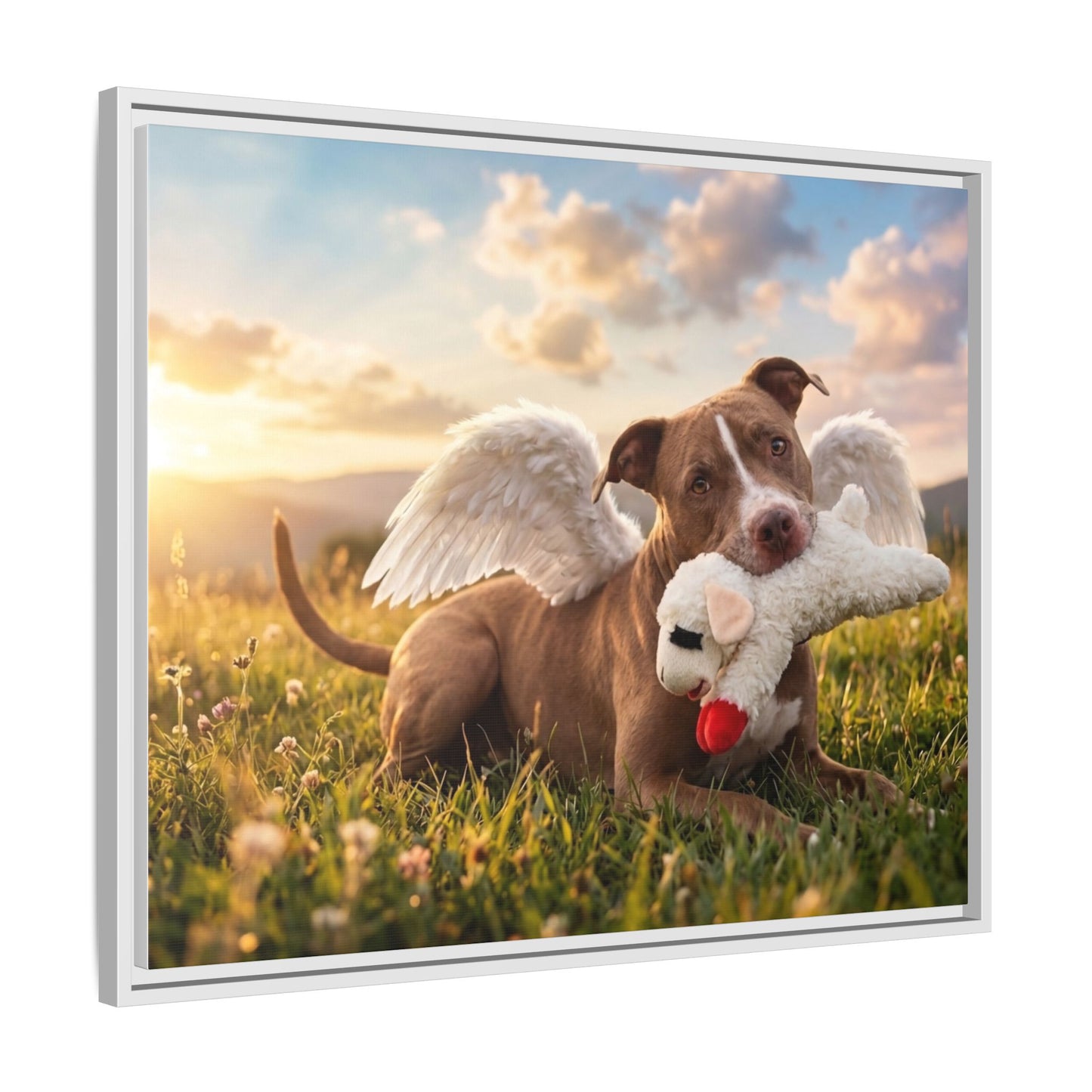 Memorial Pet Photo Canvas — Custom Framed Dog Tribute