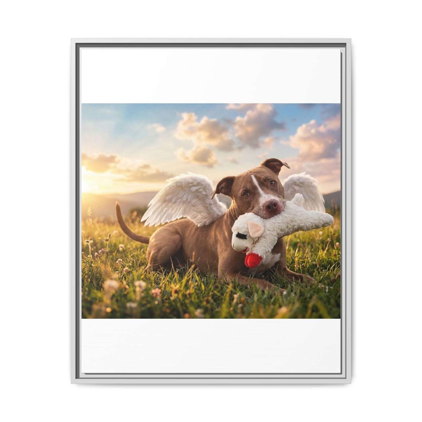 Memorial Pet Photo Canvas — Custom Framed Dog Tribute