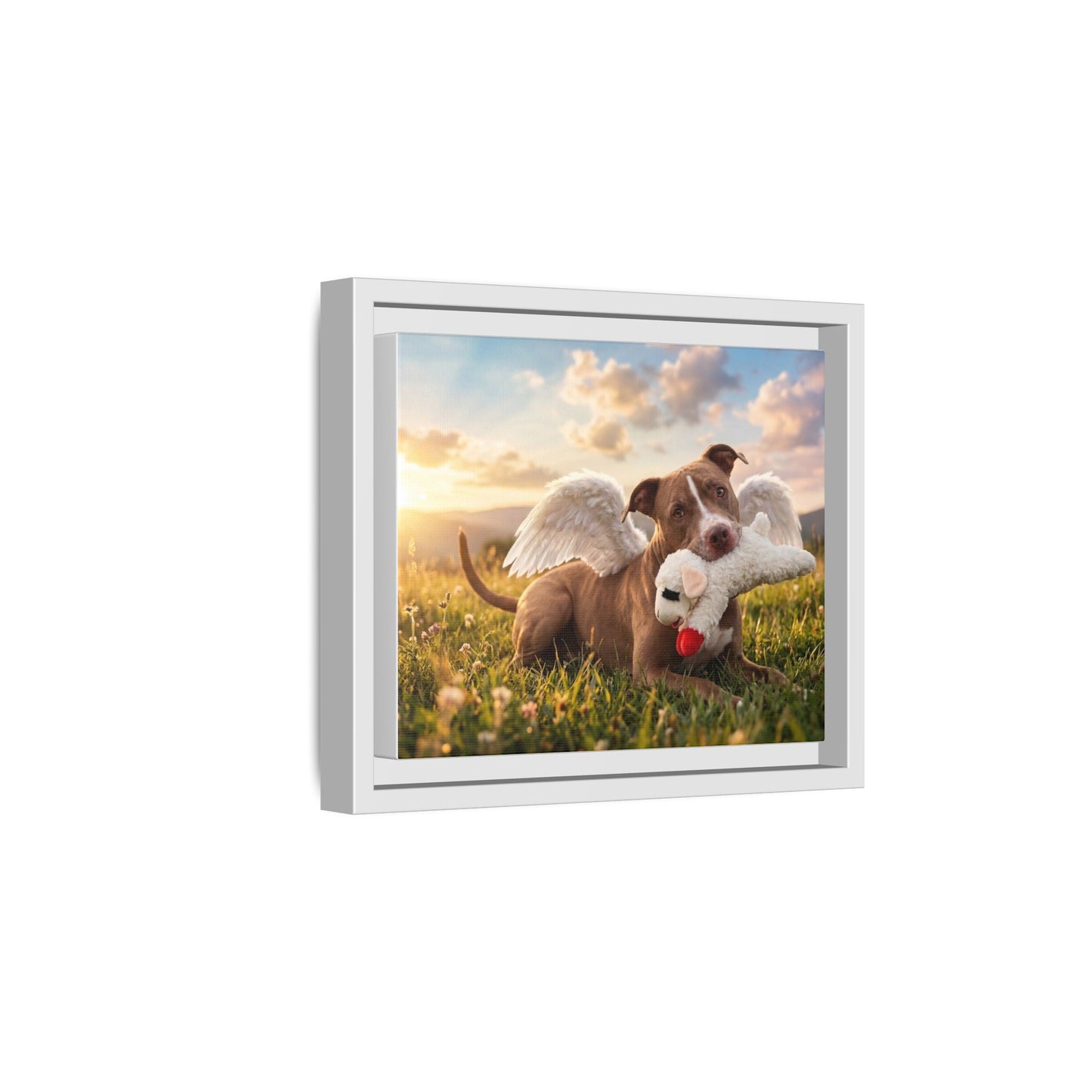 Memorial Pet Photo Canvas — Custom Framed Dog Tribute