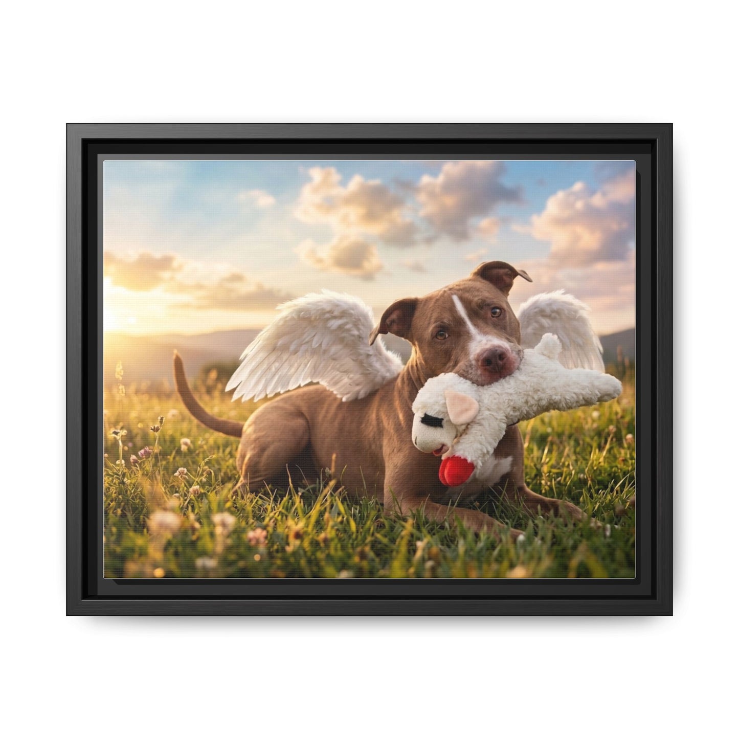Memorial Pet Photo Canvas — Custom Framed Dog Tribute