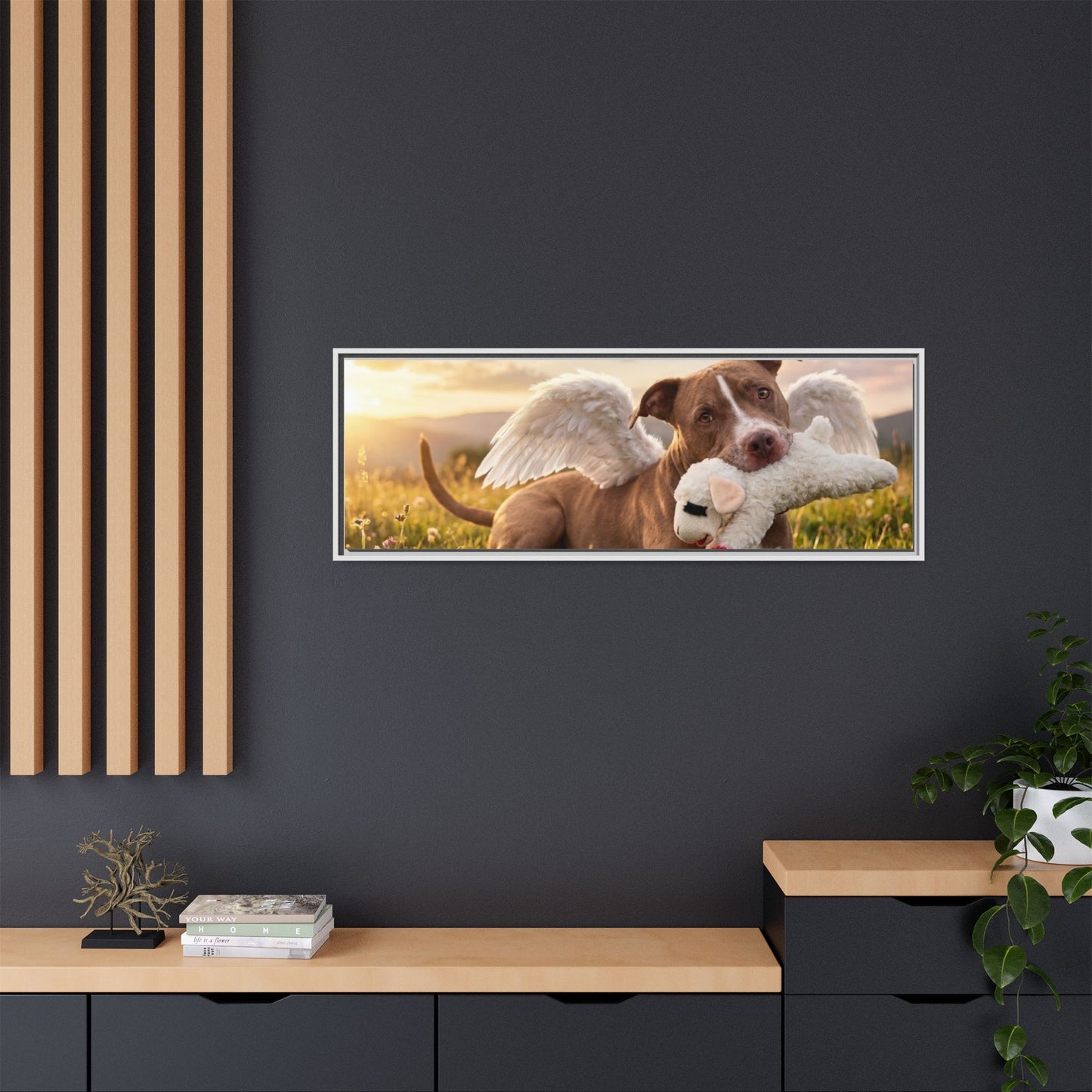 Memorial Pet Photo Canvas — Custom Framed Dog Tribute