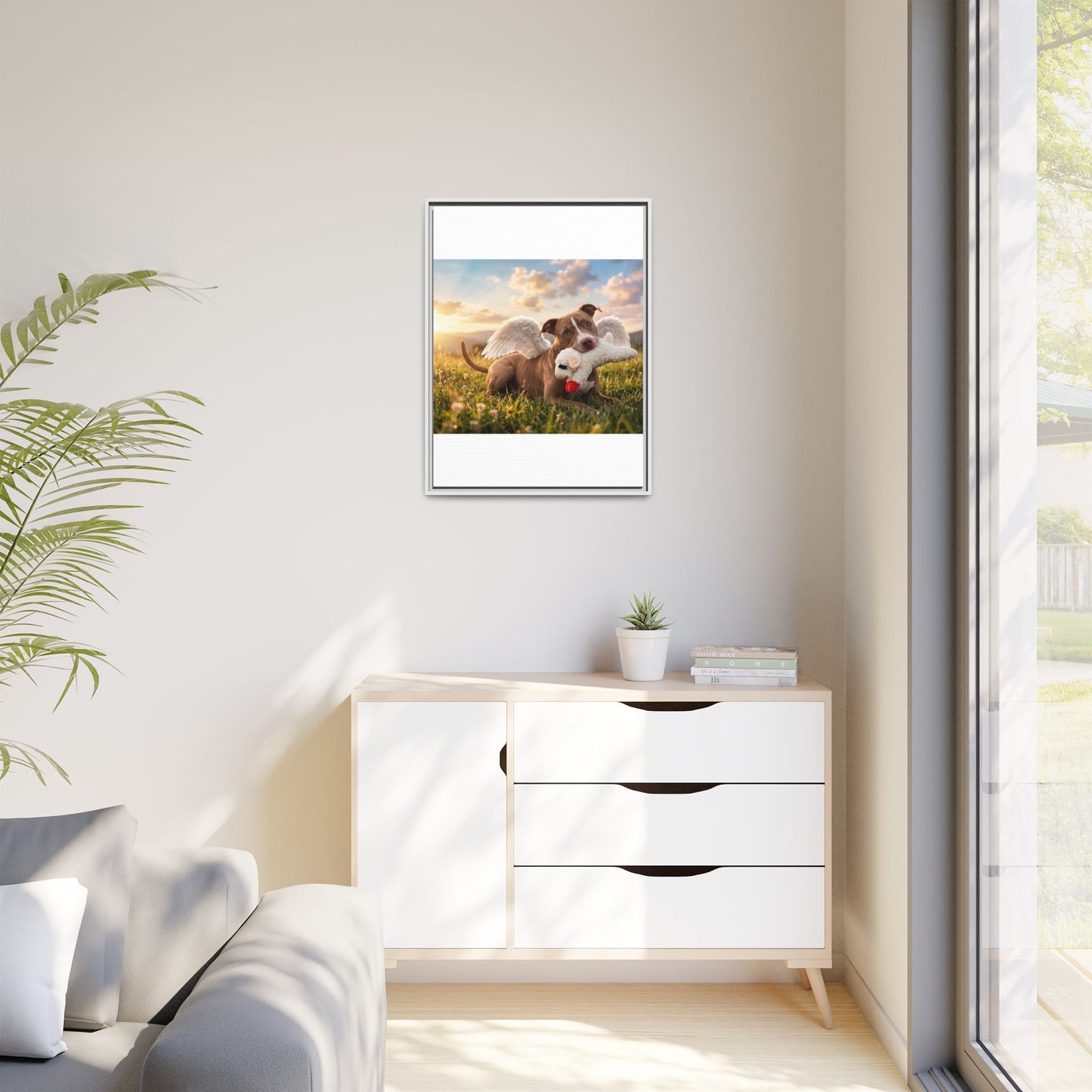 Memorial Pet Photo Canvas — Custom Framed Dog Tribute