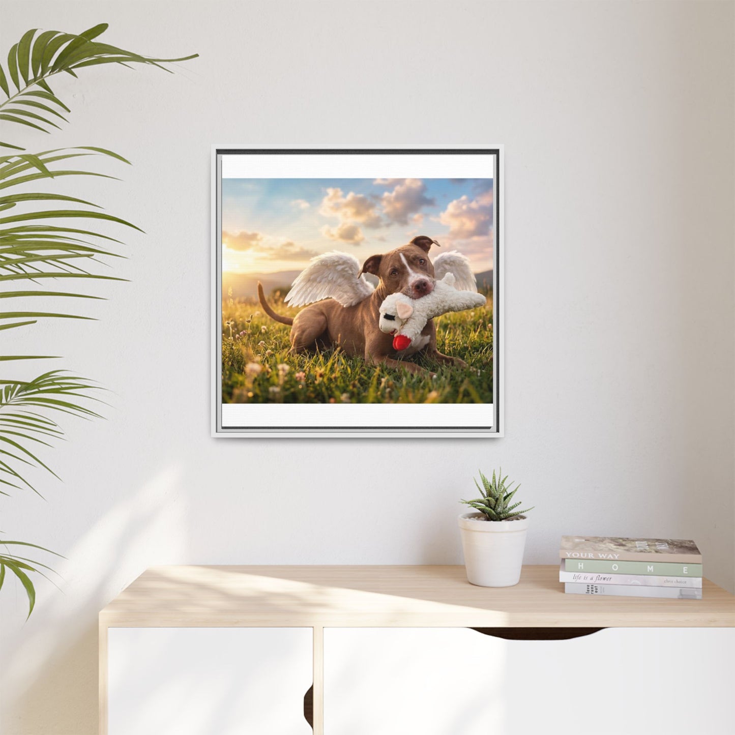 Memorial Pet Photo Canvas — Custom Framed Dog Tribute