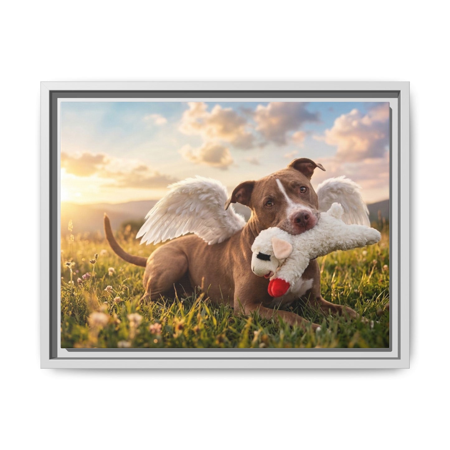 Memorial Pet Photo Canvas — Custom Framed Dog Tribute