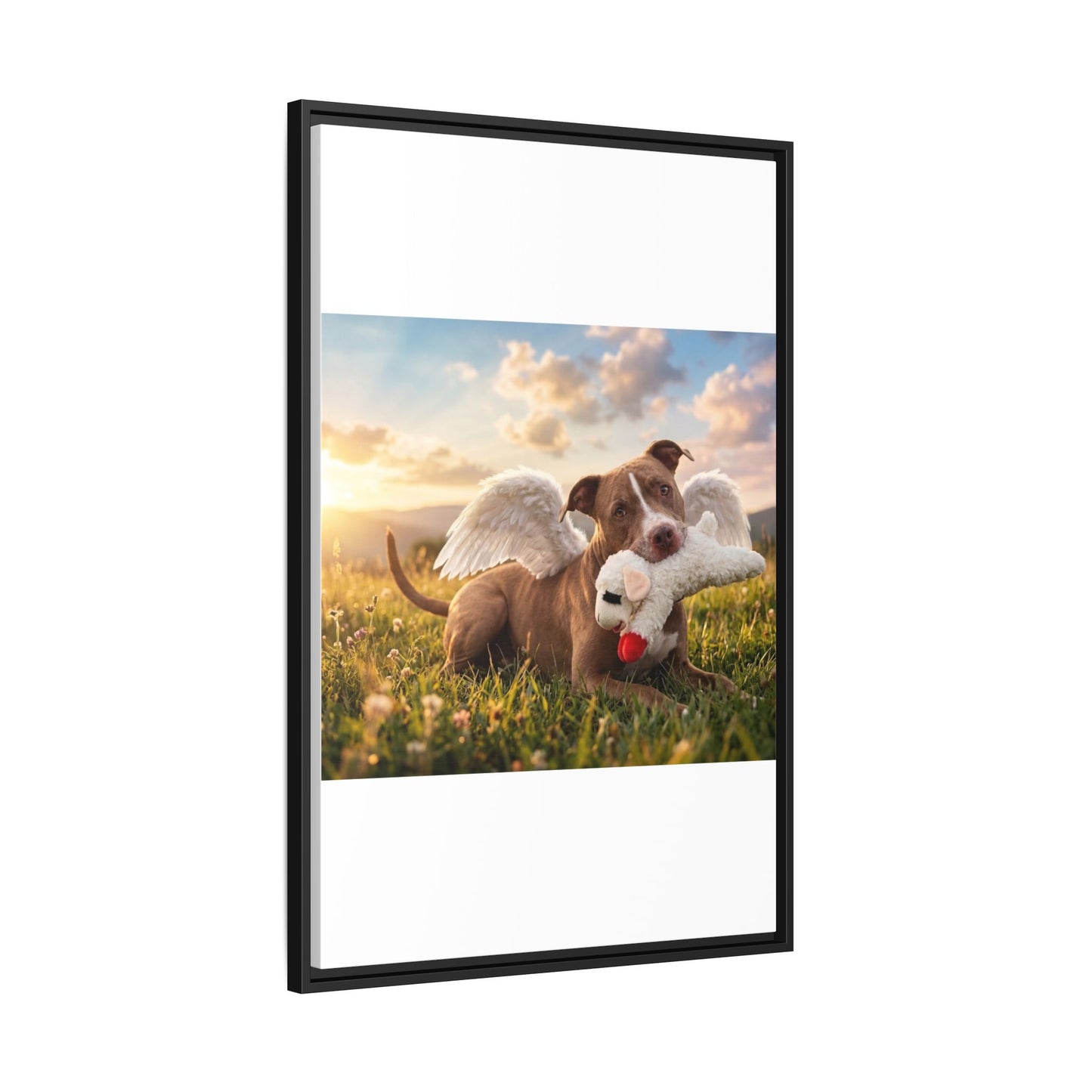 Memorial Pet Photo Canvas — Custom Framed Dog Tribute
