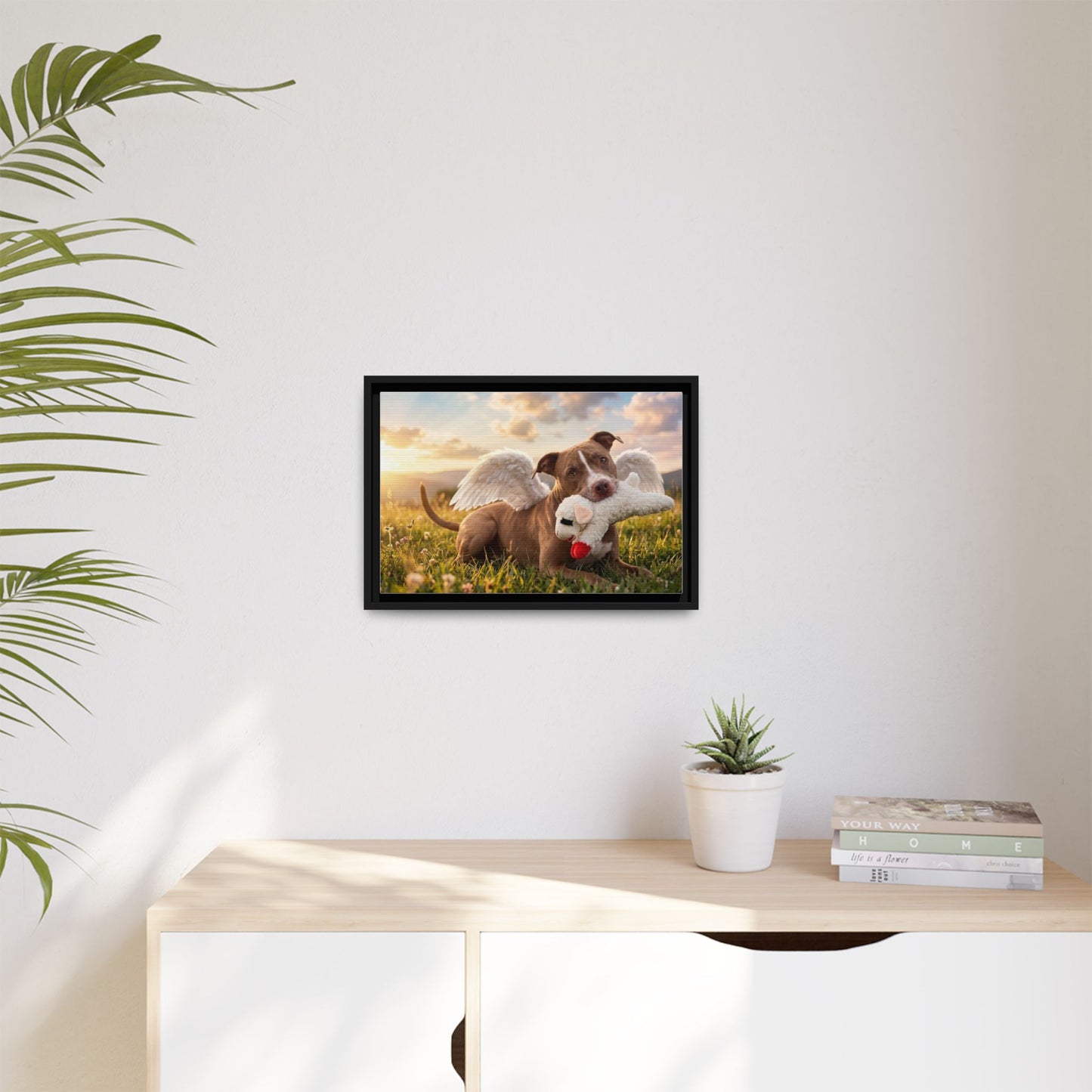 Memorial Pet Photo Canvas — Custom Framed Dog Tribute