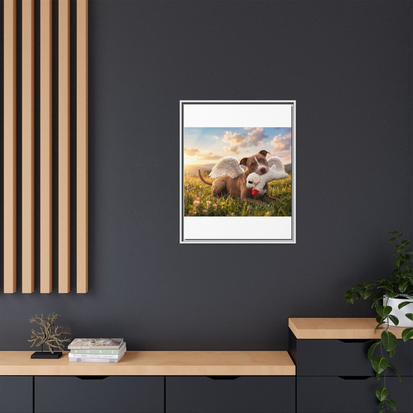 Memorial Pet Photo Canvas — Custom Framed Dog Tribute