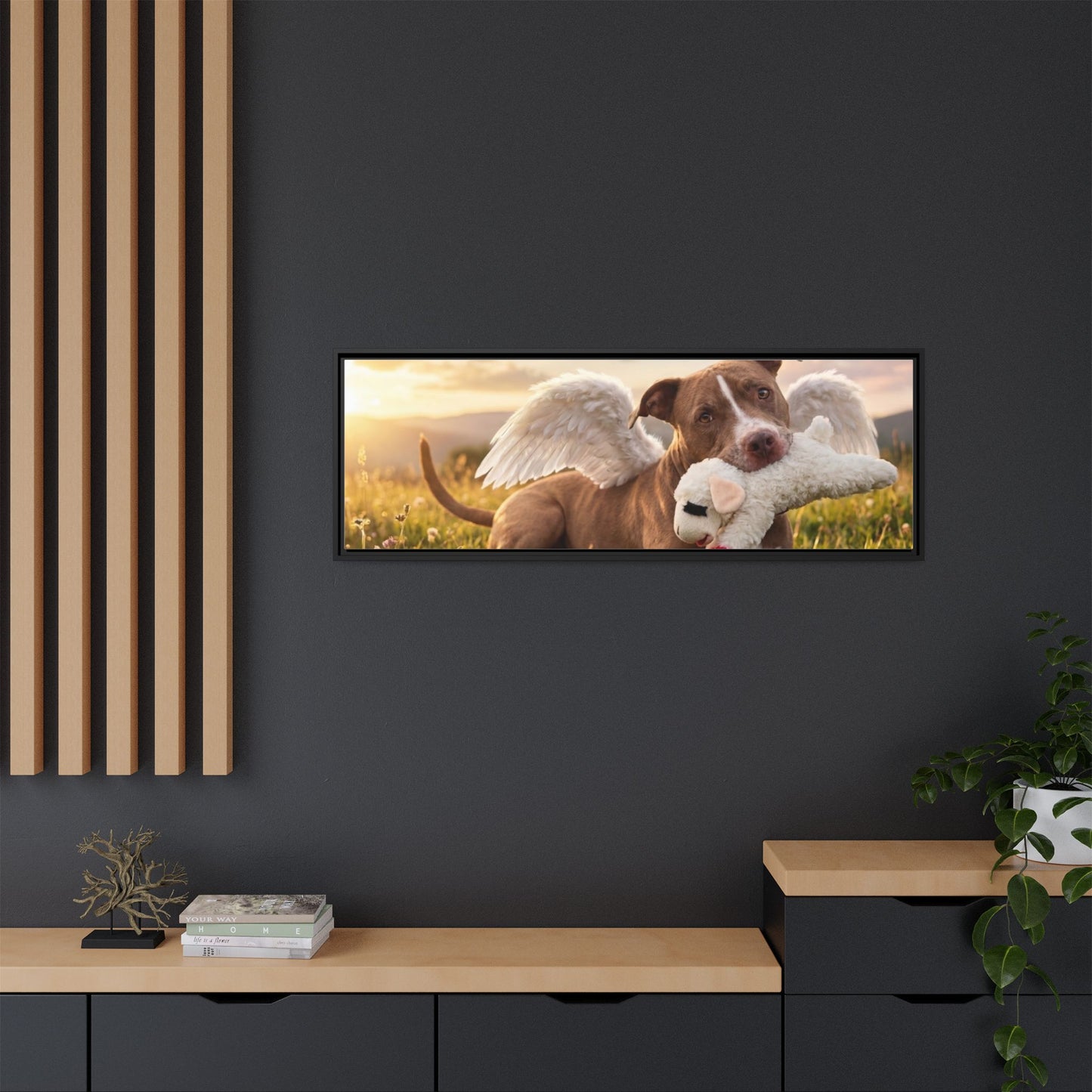 Memorial Pet Photo Canvas — Custom Framed Dog Tribute