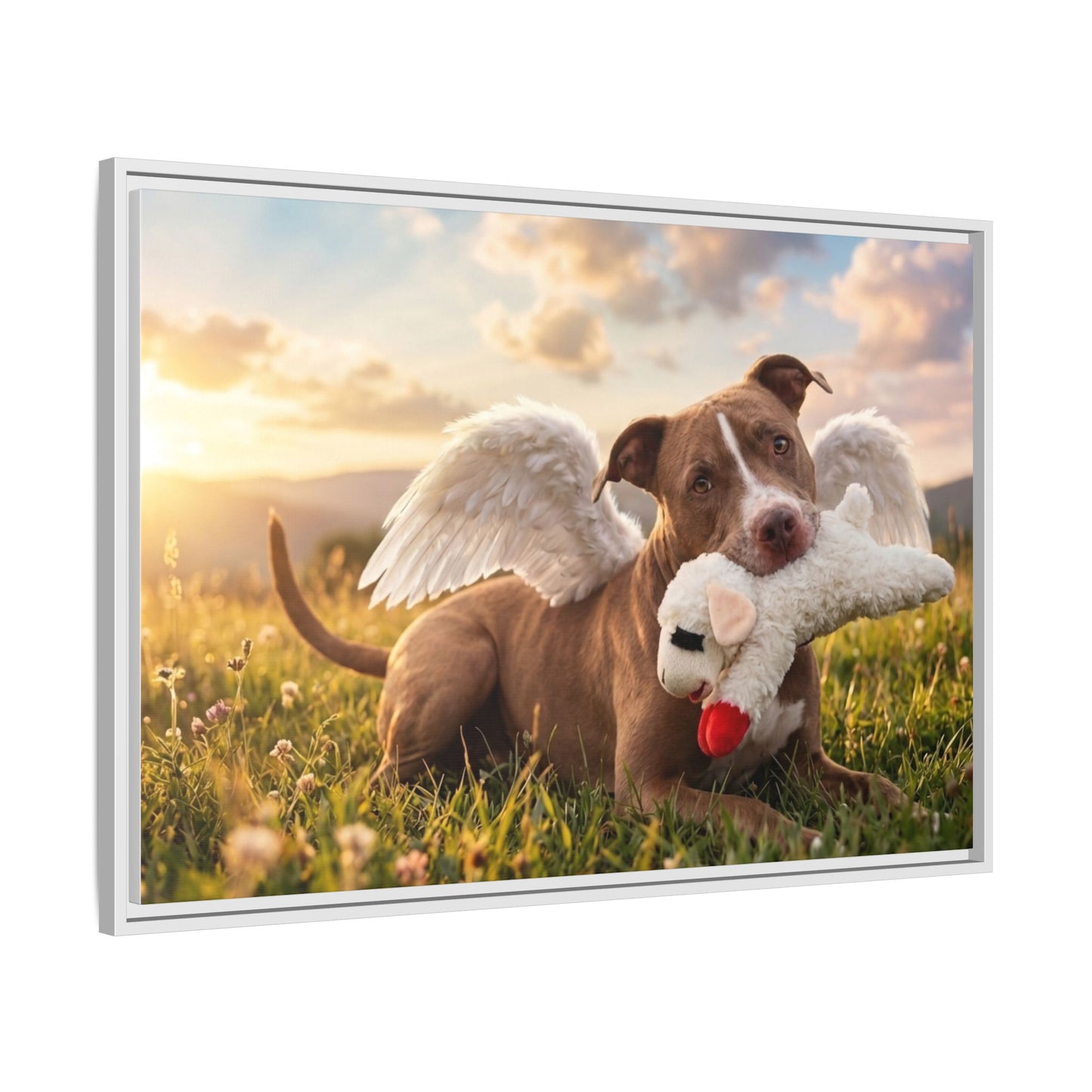 Memorial Pet Photo Canvas — Custom Framed Dog Tribute