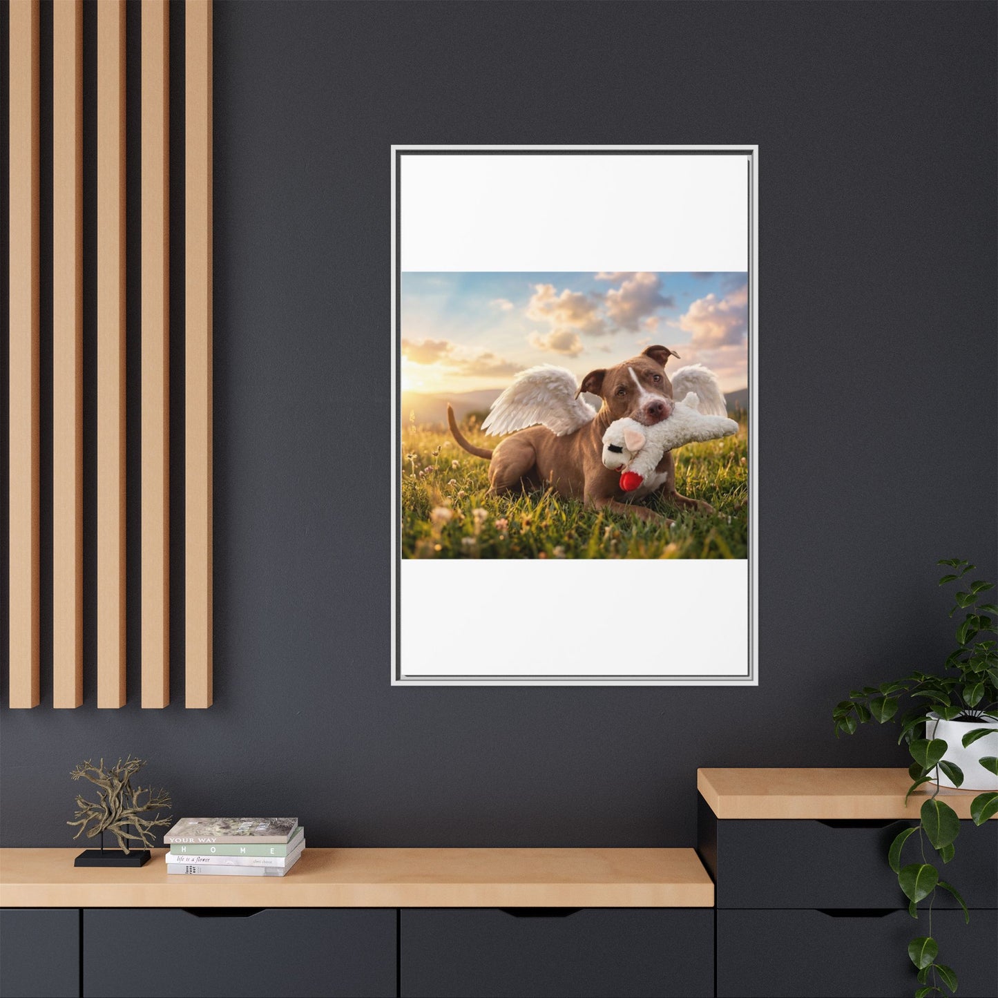 Memorial Pet Photo Canvas — Custom Framed Dog Tribute