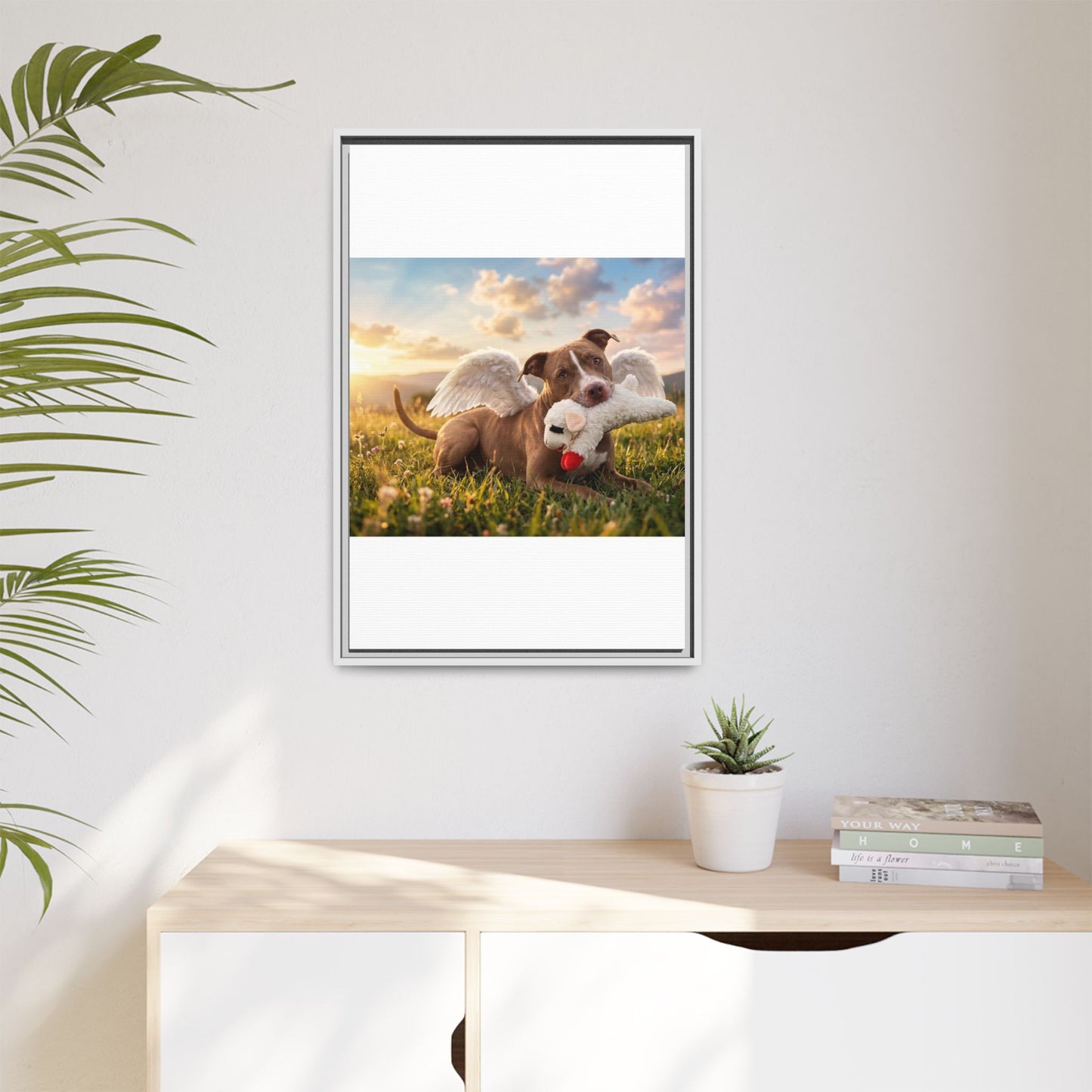 Memorial Pet Photo Canvas — Custom Framed Dog Tribute