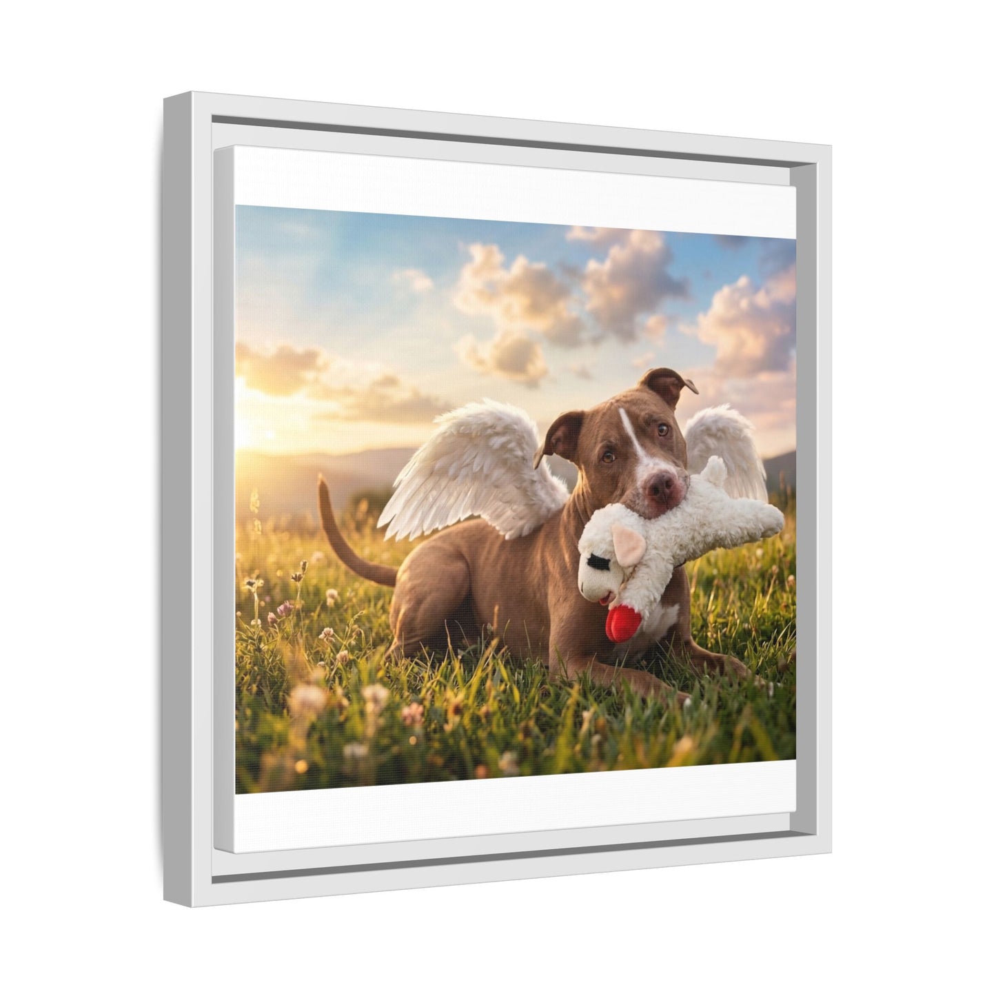 Memorial Pet Photo Canvas — Custom Framed Dog Tribute
