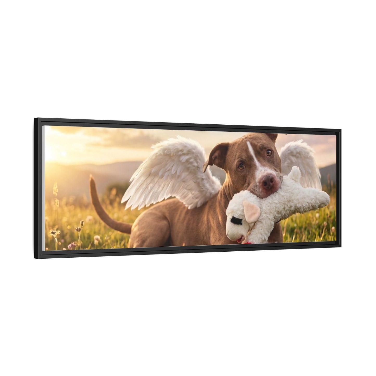 Memorial Pet Photo Canvas — Custom Framed Dog Tribute