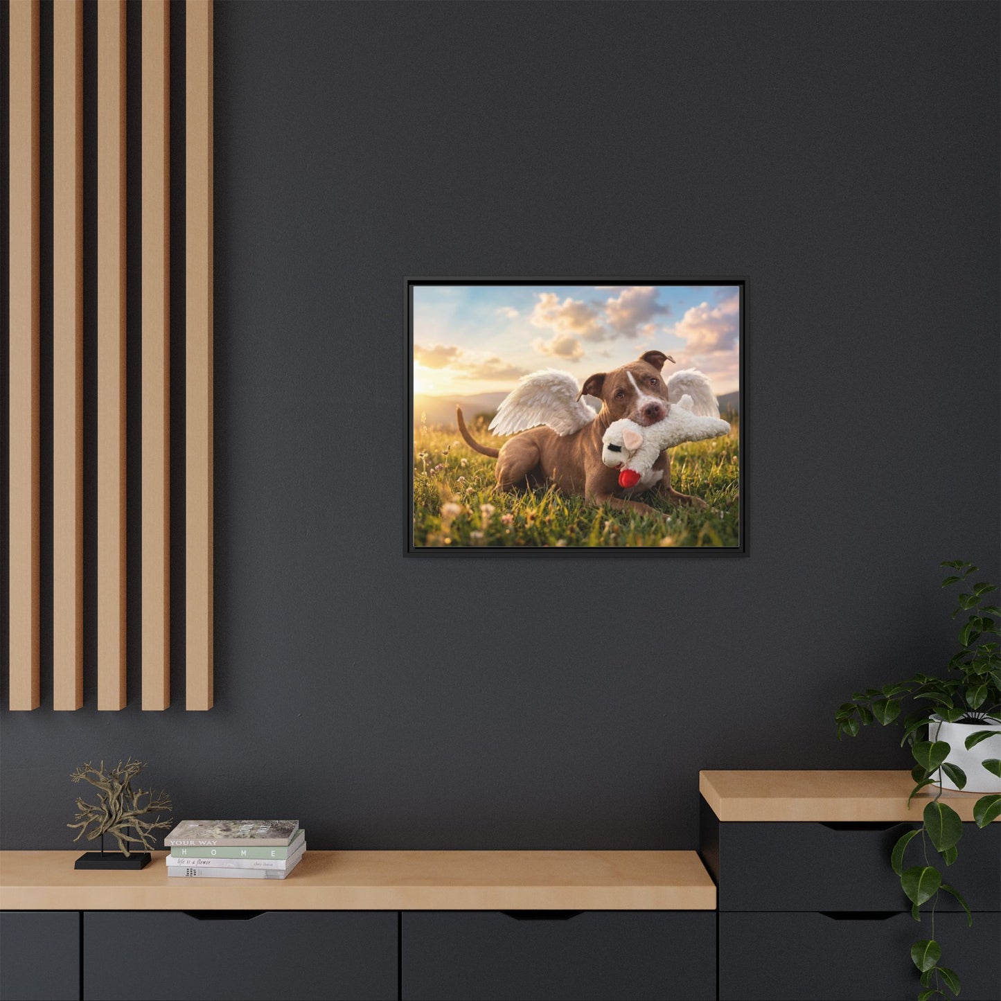 Memorial Pet Photo Canvas — Custom Framed Dog Tribute
