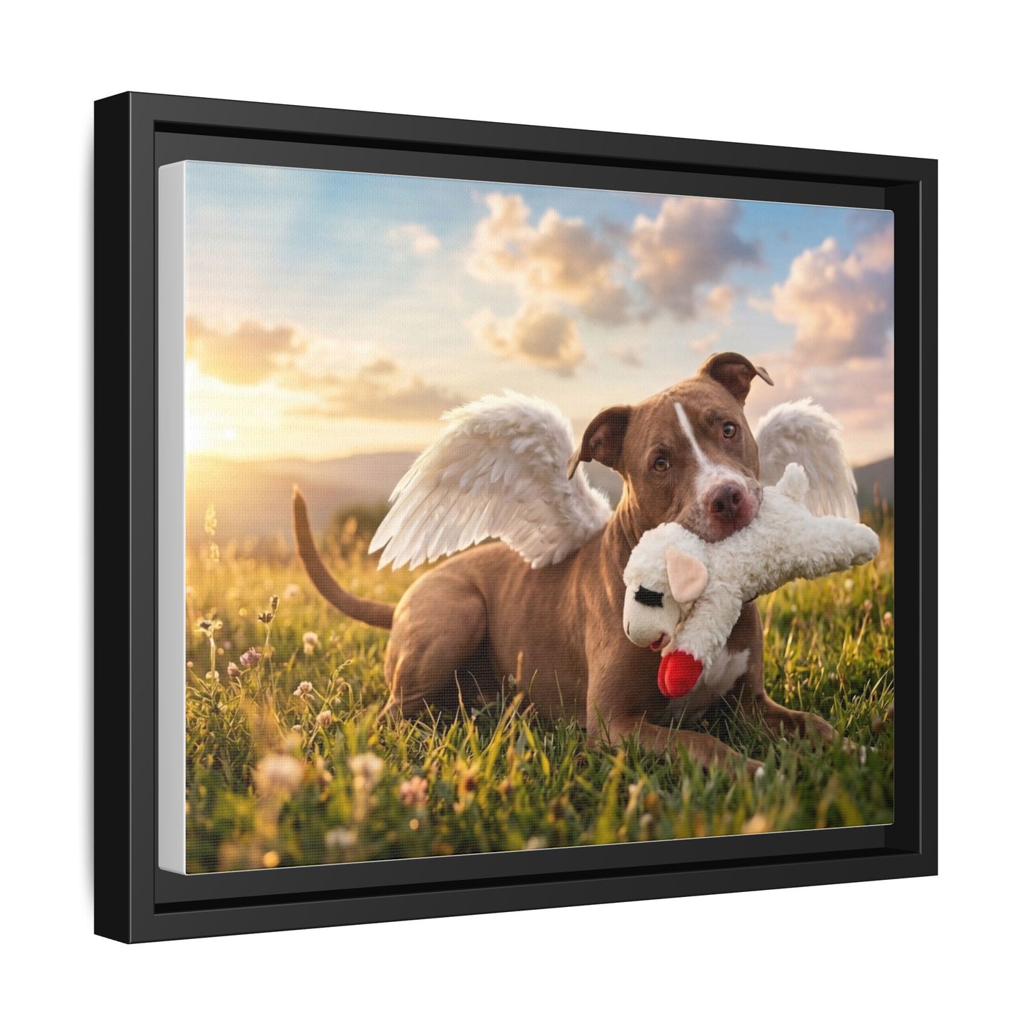 Memorial Pet Photo Canvas — Custom Framed Dog Tribute