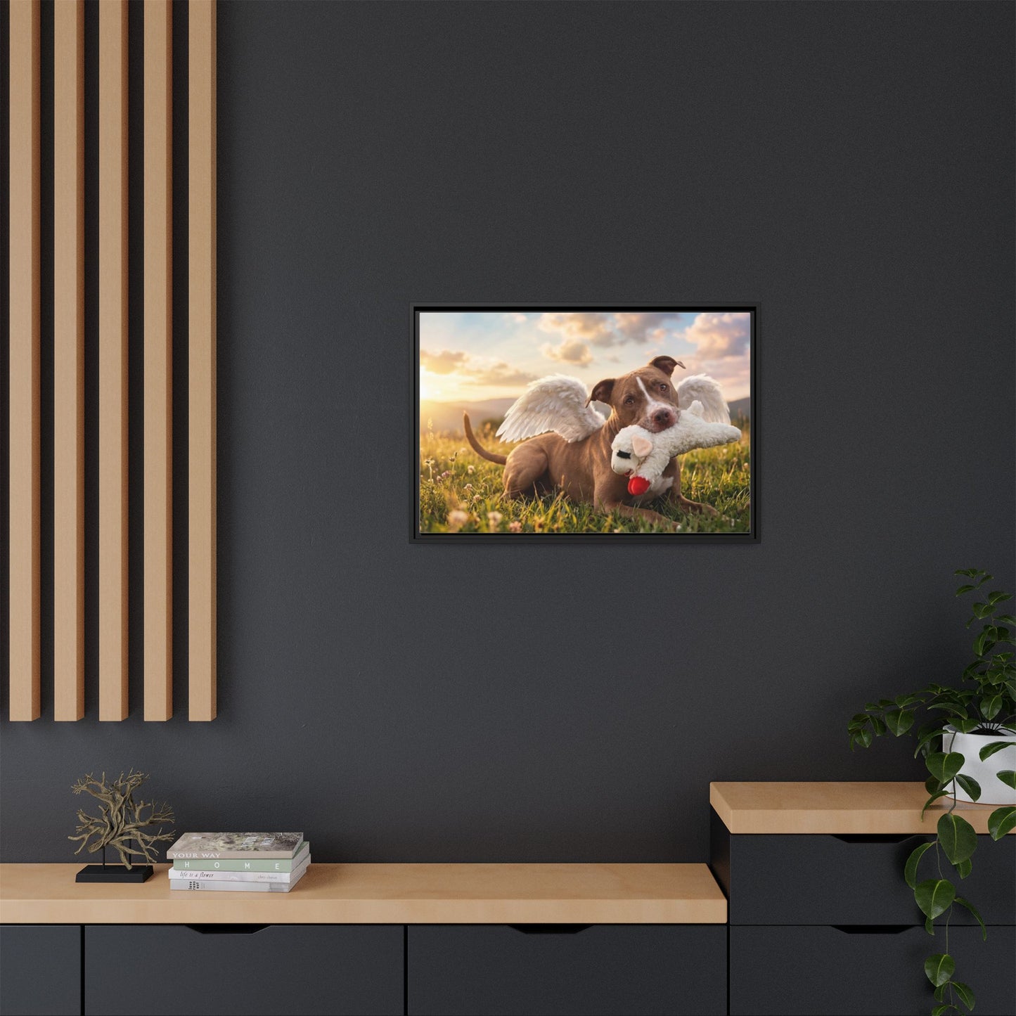 Memorial Pet Photo Canvas — Custom Framed Dog Tribute