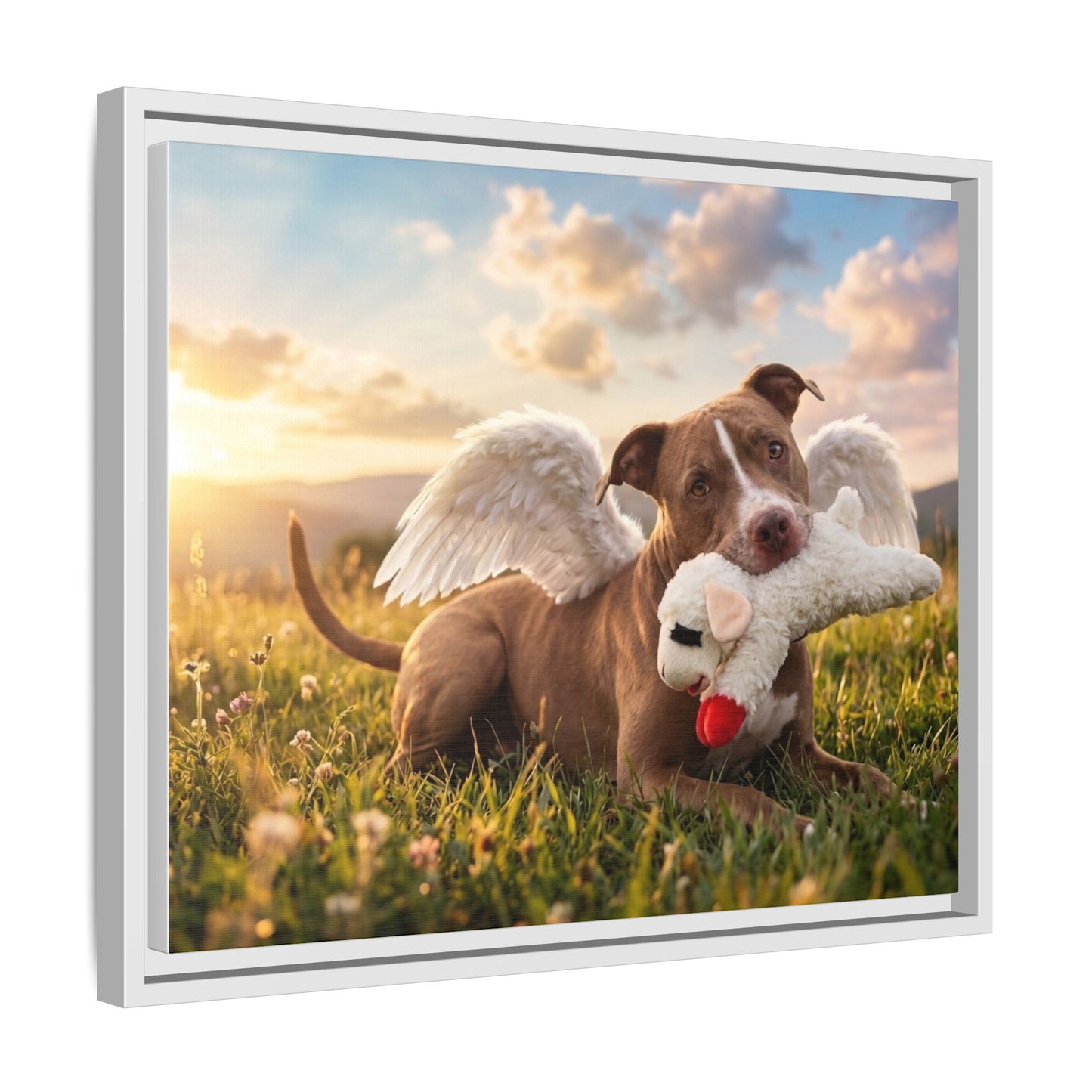 Memorial Pet Photo Canvas — Custom Framed Dog Tribute