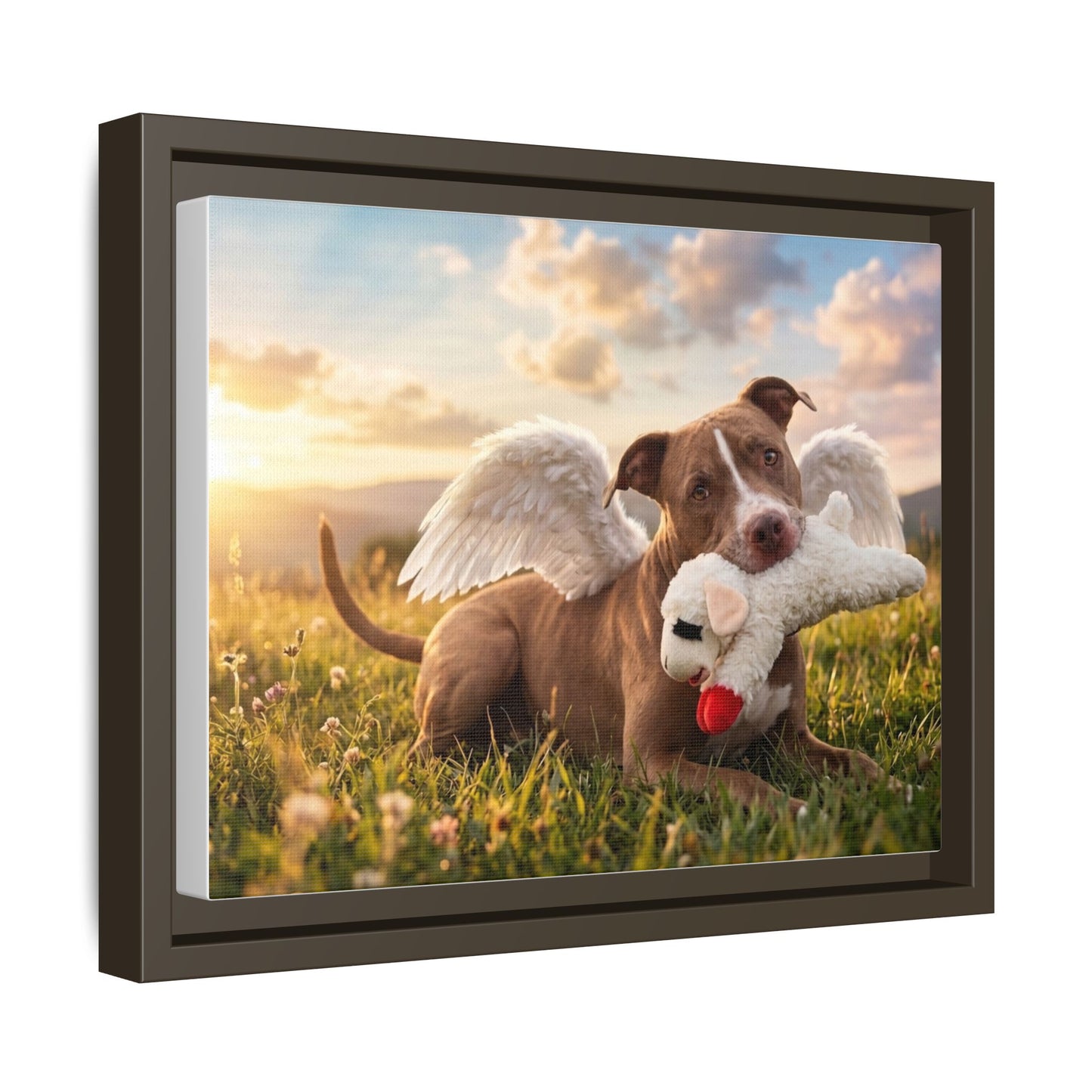 Memorial Pet Photo Canvas — Custom Framed Dog Tribute