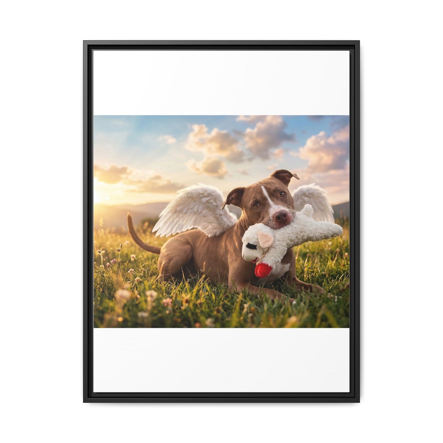 Memorial Pet Photo Canvas — Custom Framed Dog Tribute