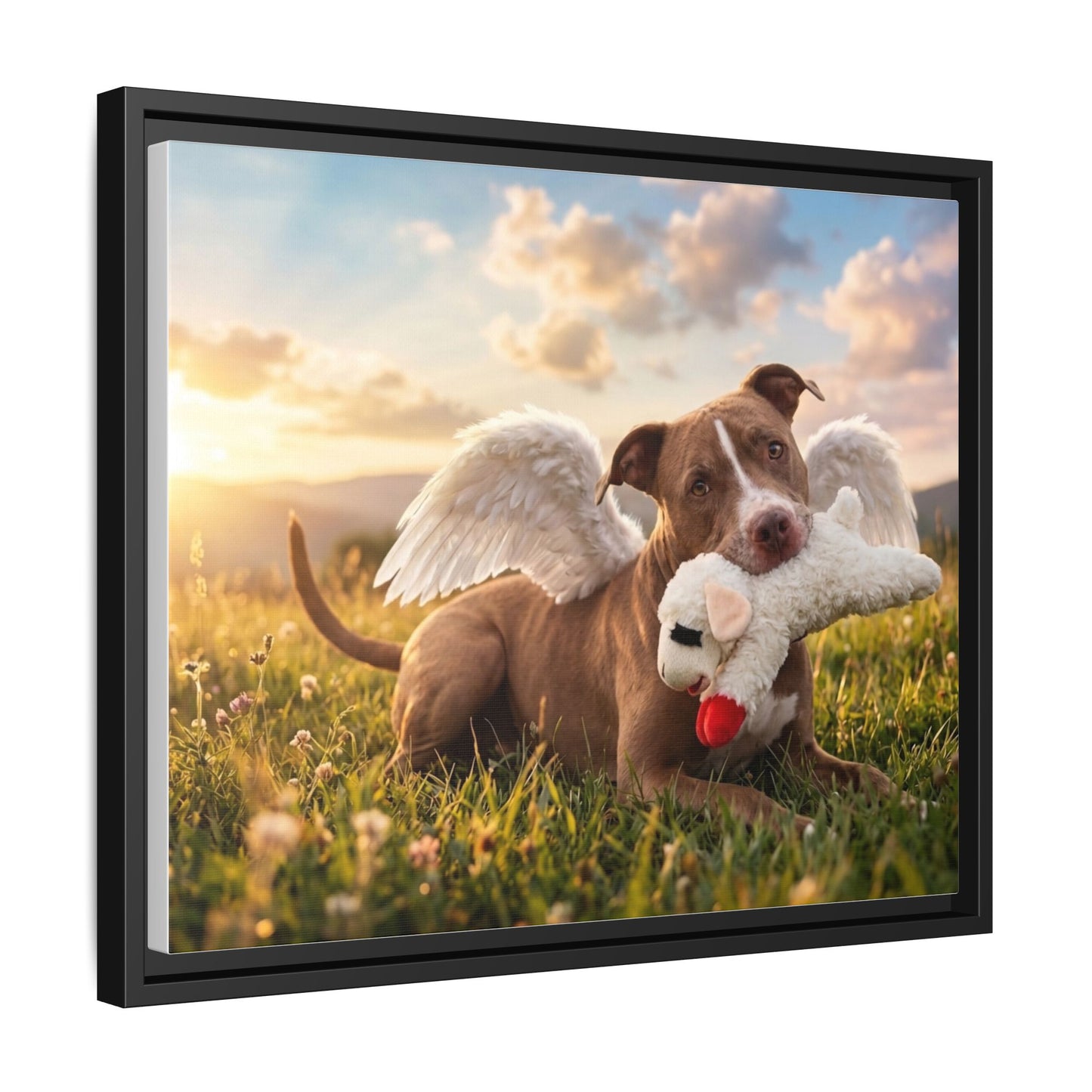 Memorial Pet Photo Canvas — Custom Framed Dog Tribute