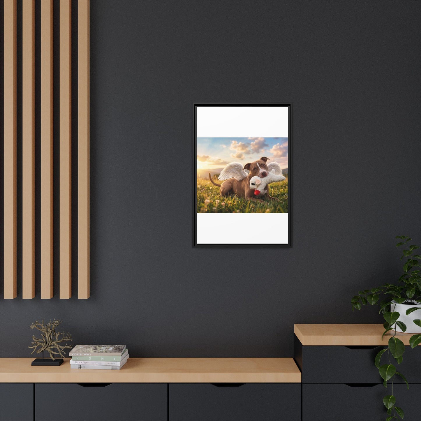 Memorial Pet Photo Canvas — Custom Framed Dog Tribute