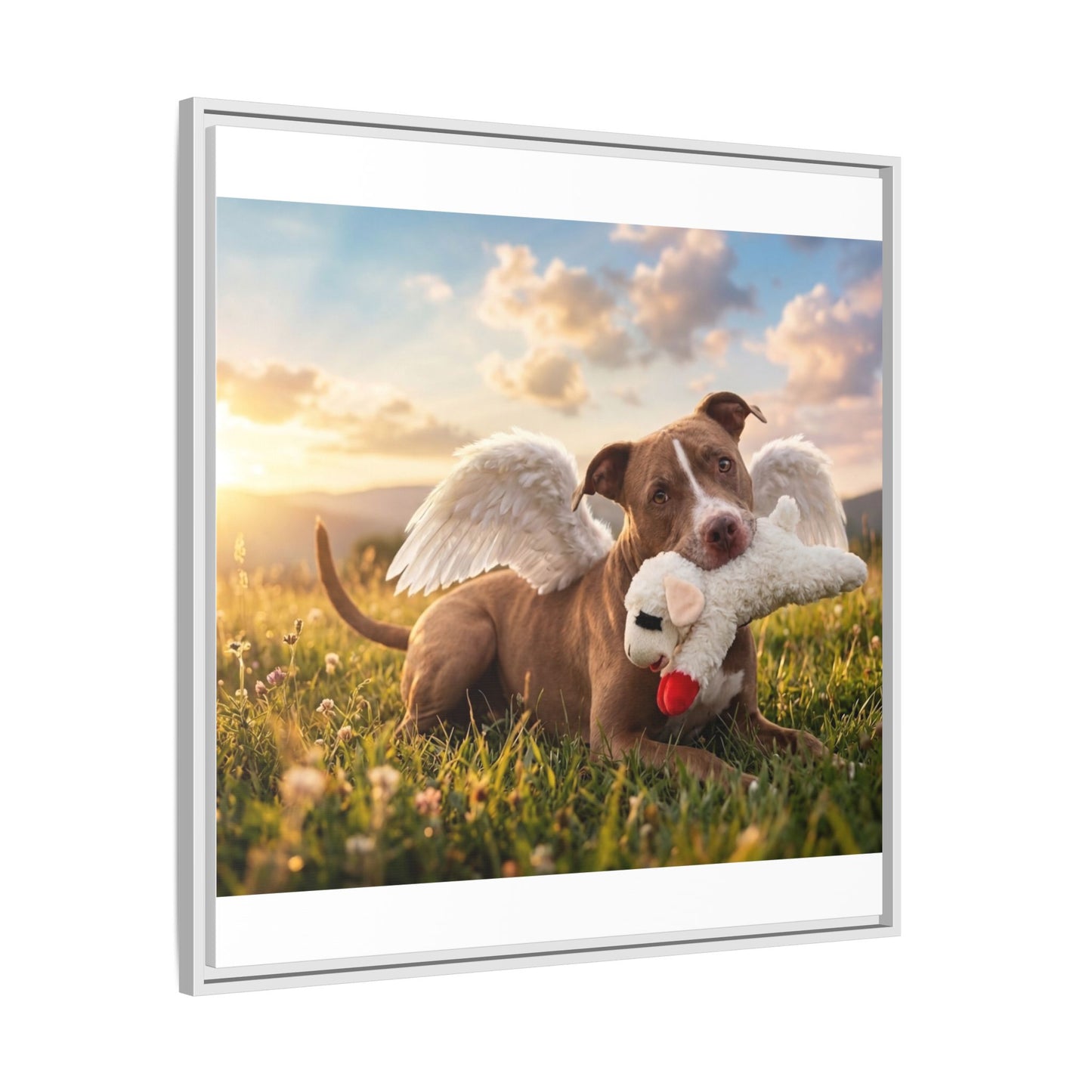Memorial Pet Photo Canvas — Custom Framed Dog Tribute