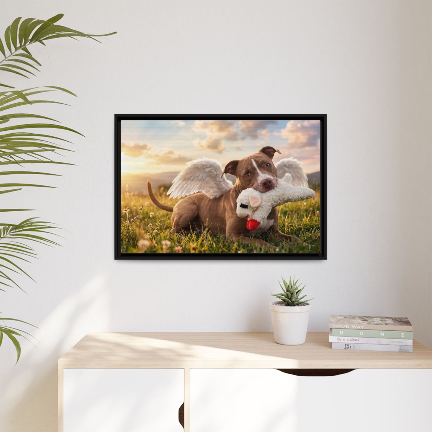 Memorial Pet Photo Canvas — Custom Framed Dog Tribute