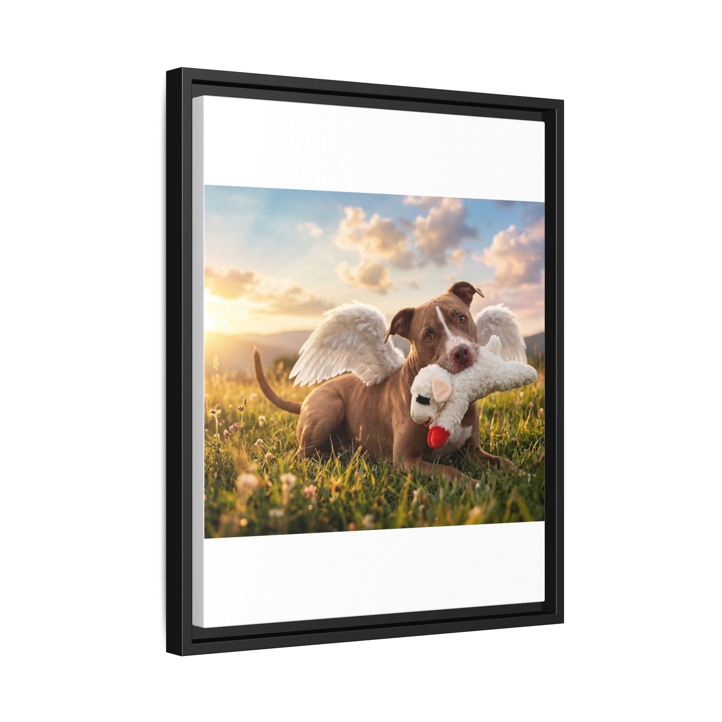 Memorial Pet Photo Canvas — Custom Framed Dog Tribute