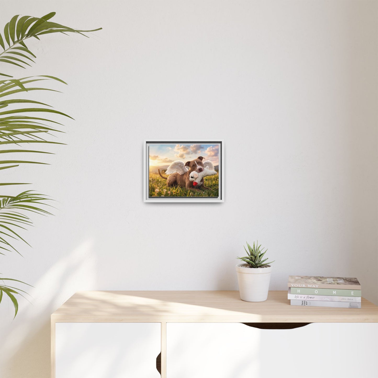 Memorial Pet Photo Canvas — Custom Framed Dog Tribute