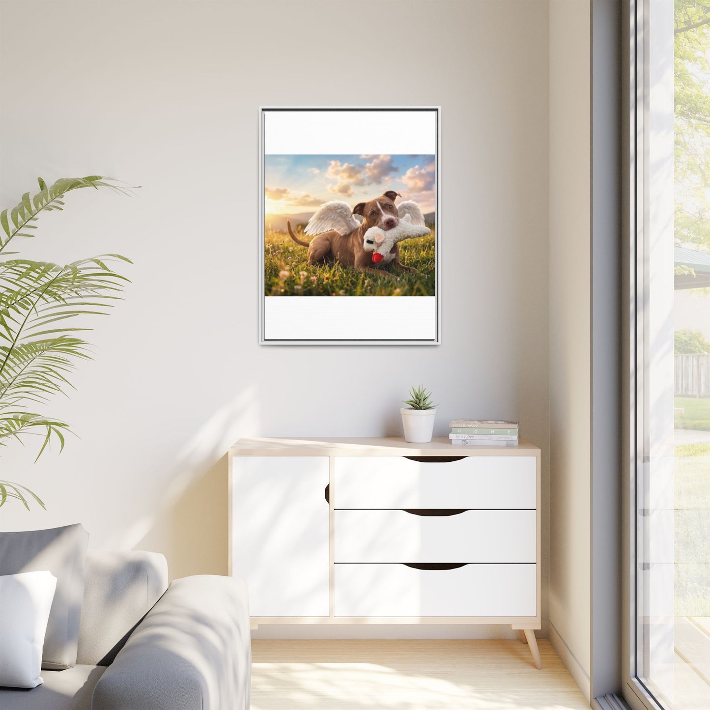 Memorial Pet Photo Canvas — Custom Framed Dog Tribute