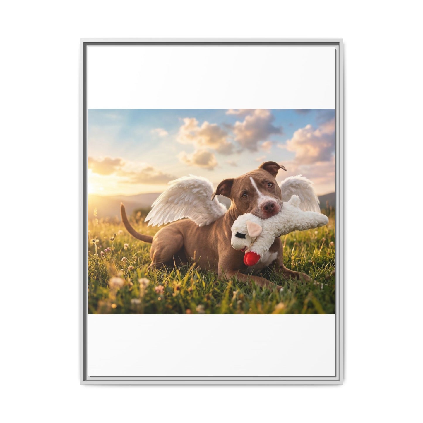Memorial Pet Photo Canvas — Custom Framed Dog Tribute