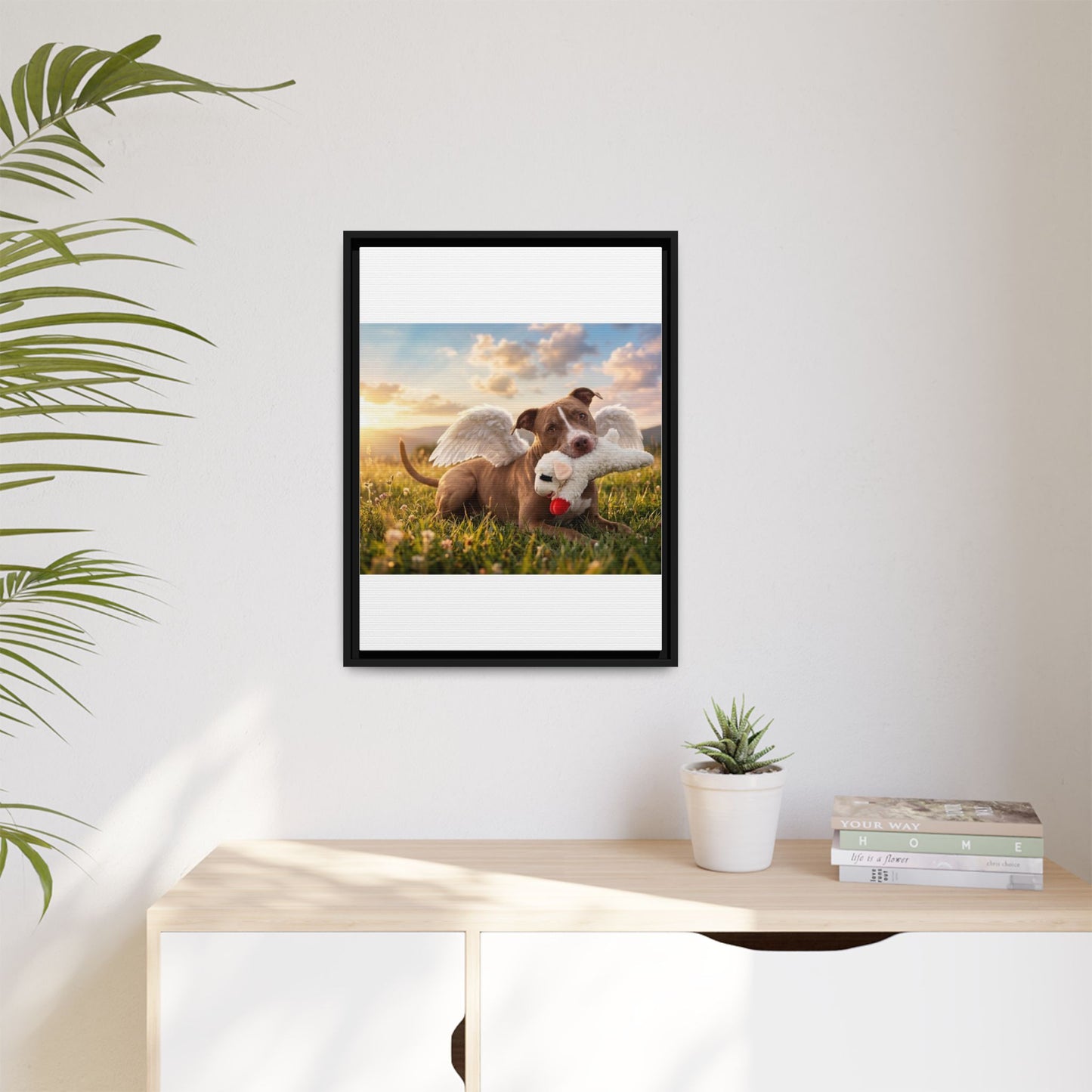 Memorial Pet Photo Canvas — Custom Framed Dog Tribute