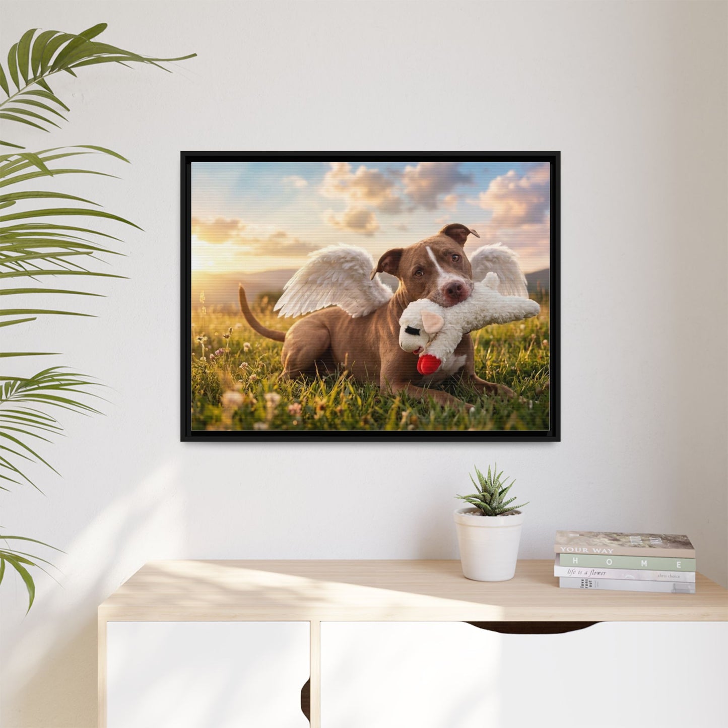 Memorial Pet Photo Canvas — Custom Framed Dog Tribute