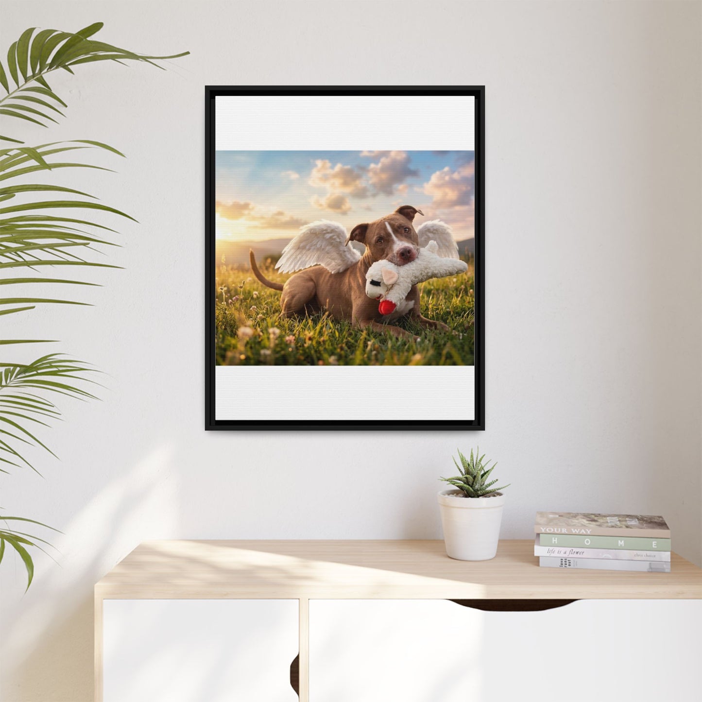 Memorial Pet Photo Canvas — Custom Framed Dog Tribute